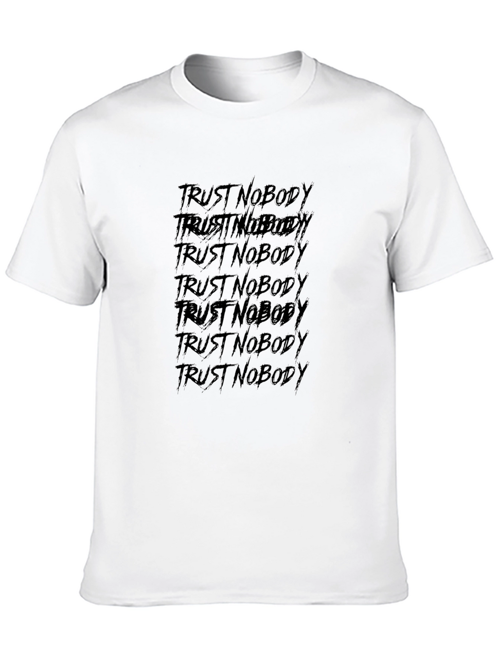 Trust Nobody Black Graphic Print T-Shirt