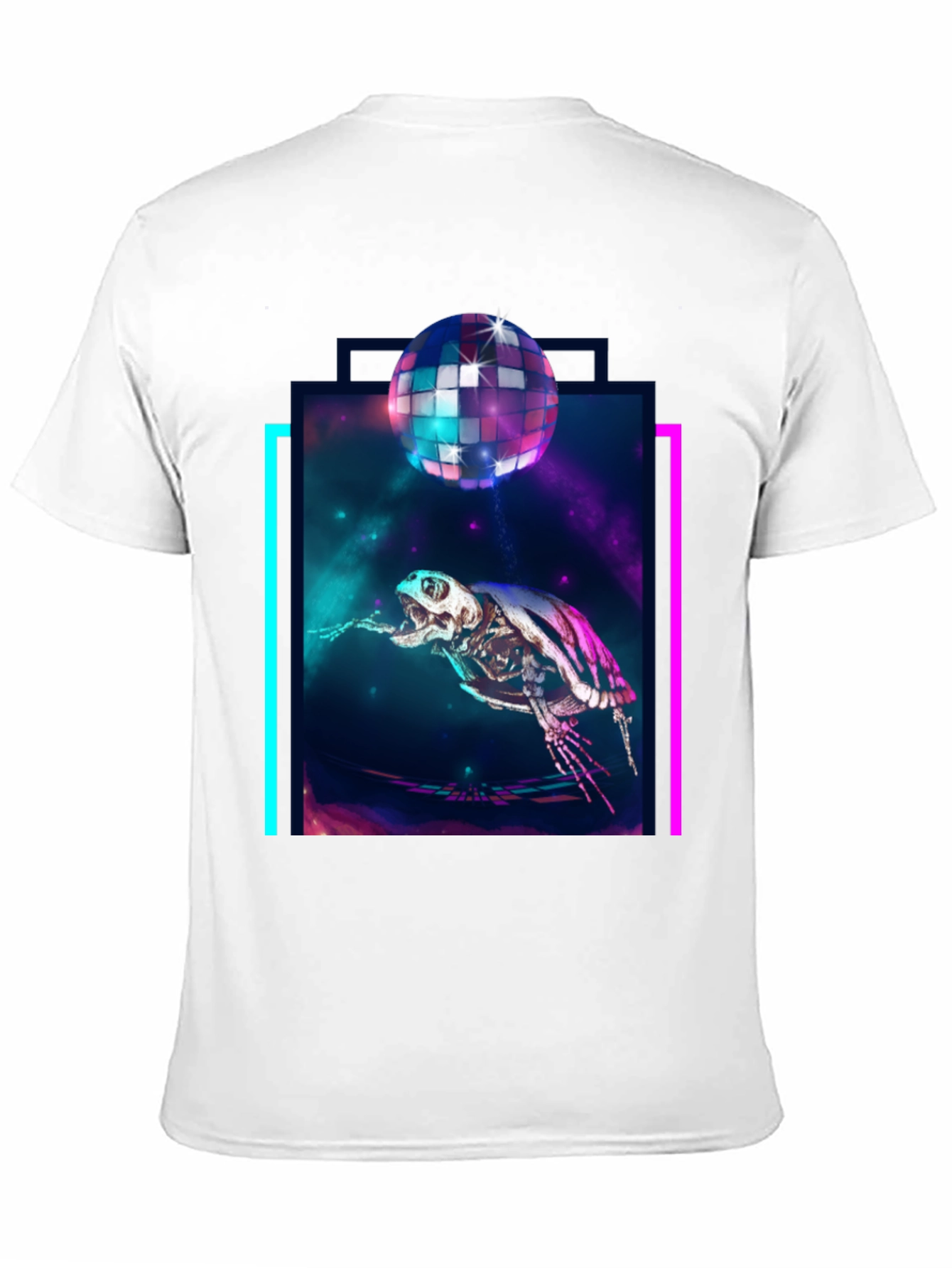 Cosmic Turtle Skeleton Disco Party T-Shirt