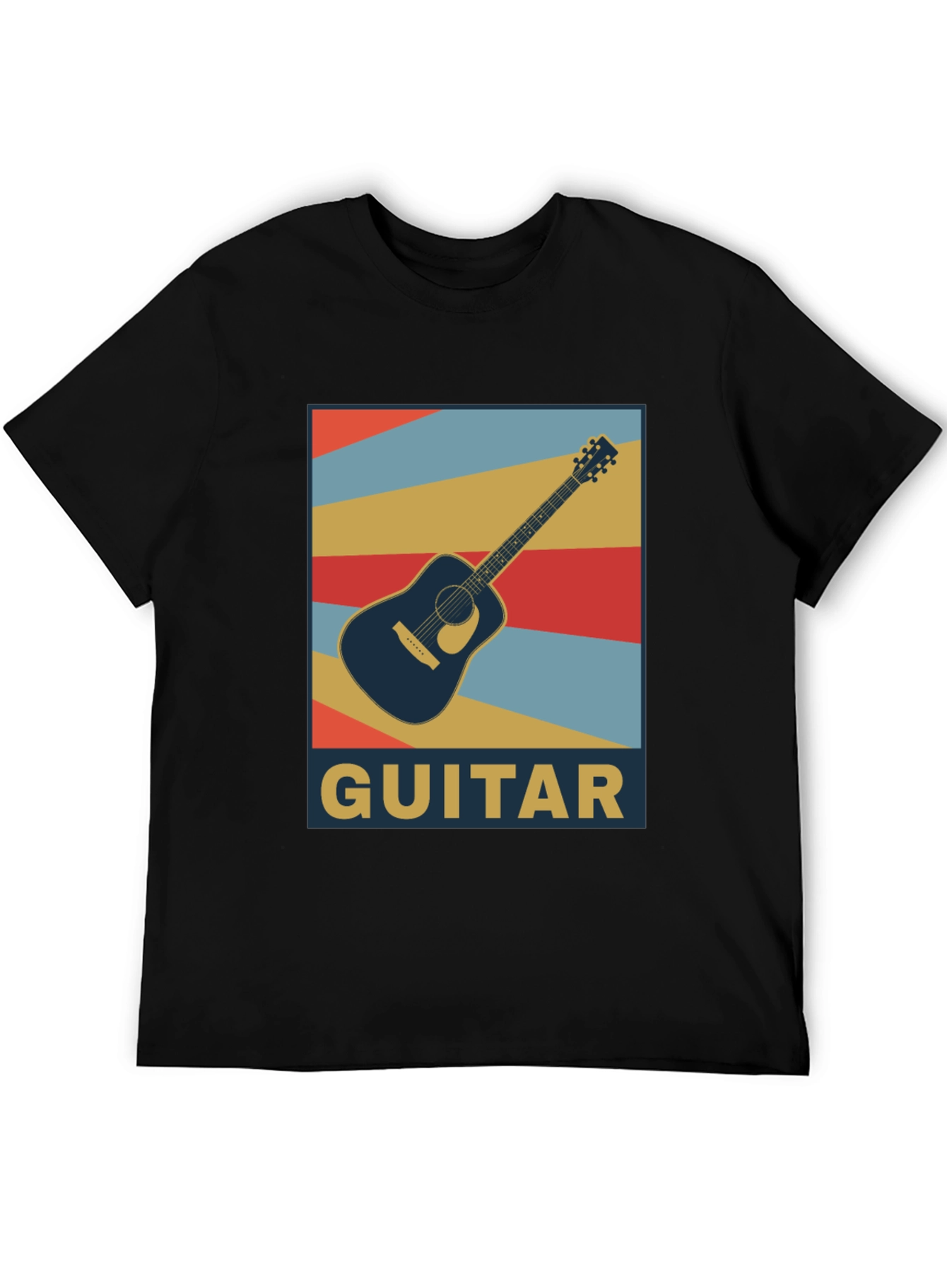 Vintage Guitar Graphic Tee - Retro Music Lover T-Shirt
