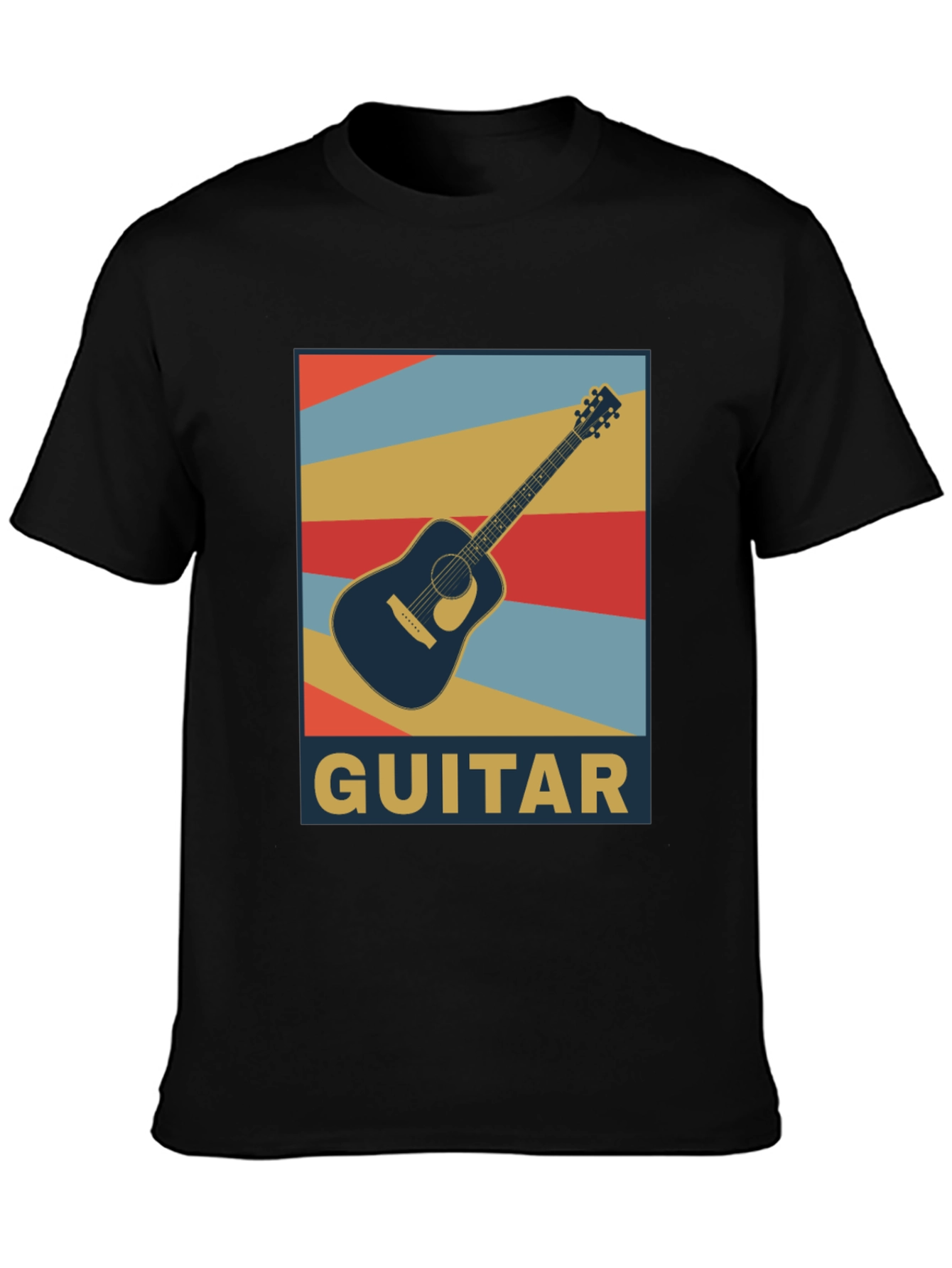 Vintage Guitar Graphic Tee - Retro Music Lover T-Shirt