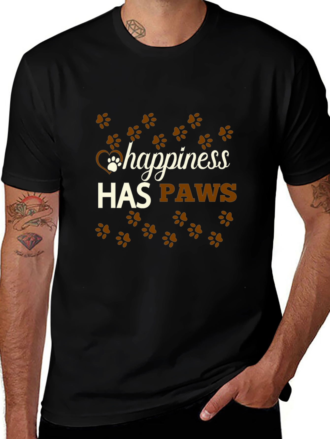 Happiness Has Paws Graphic Tee