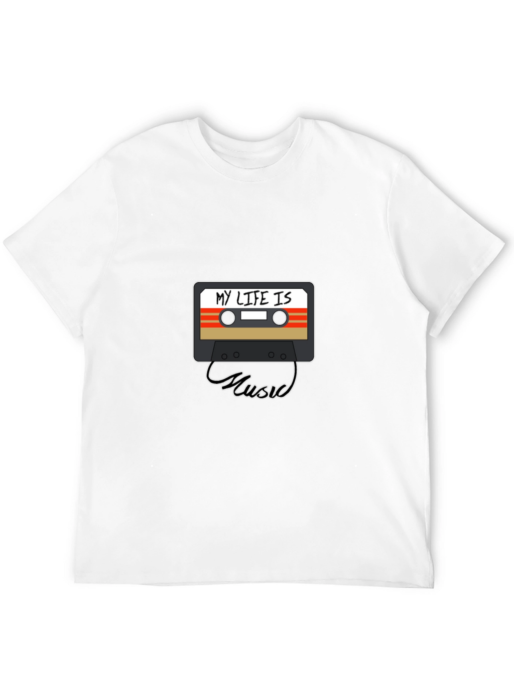My Life Is Music Cassette Graphic Tee