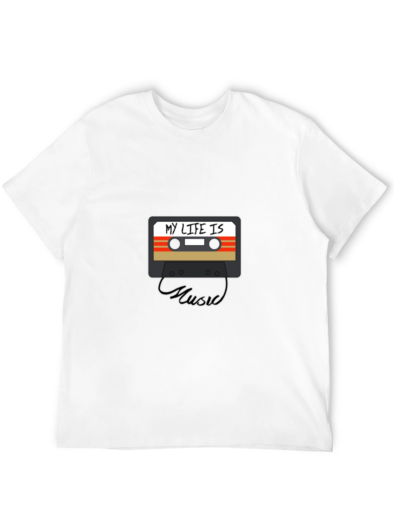 My Life Is Music Cassette Graphic Tee