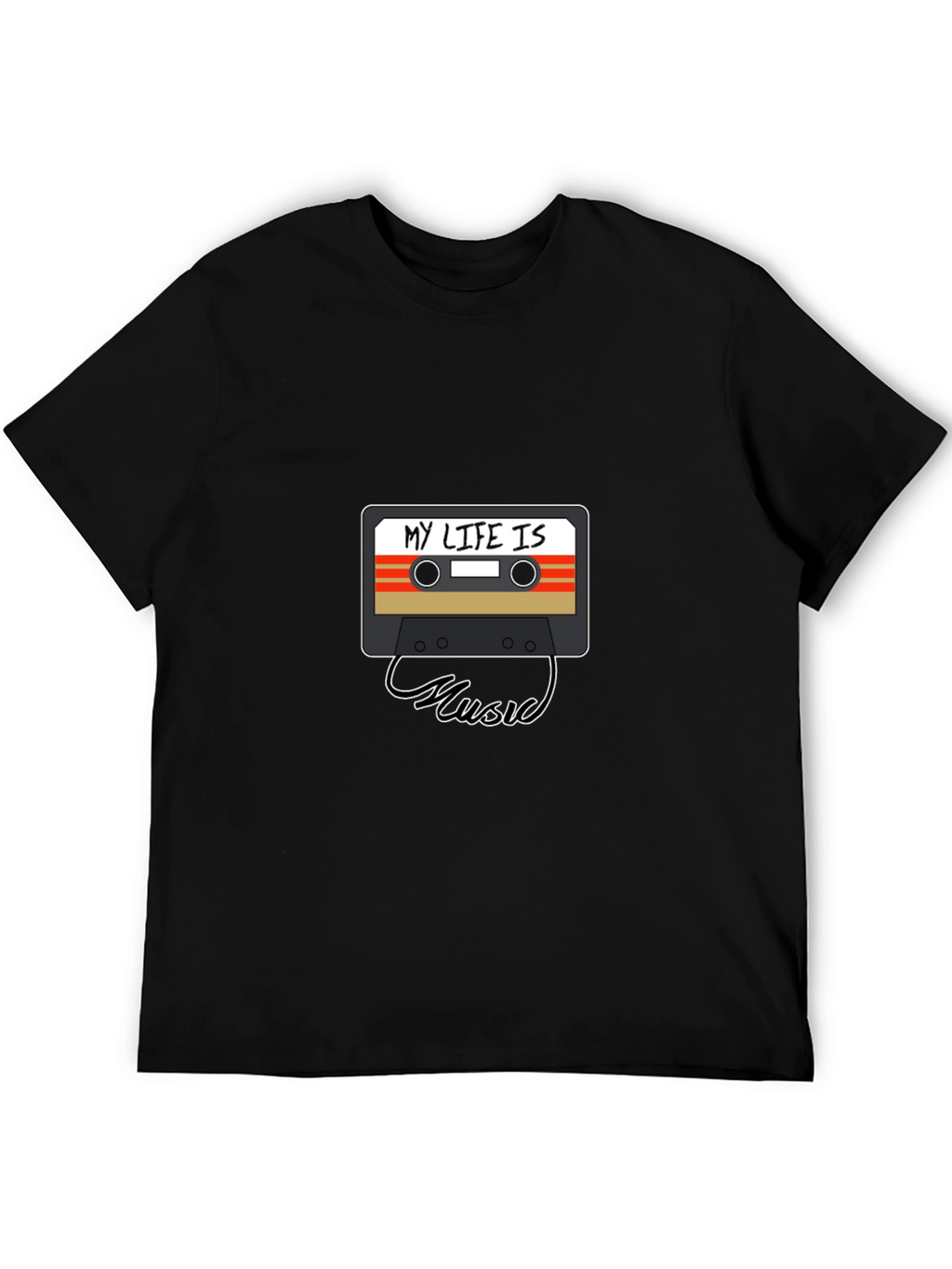 My Life Is Music Cassette Graphic Tee