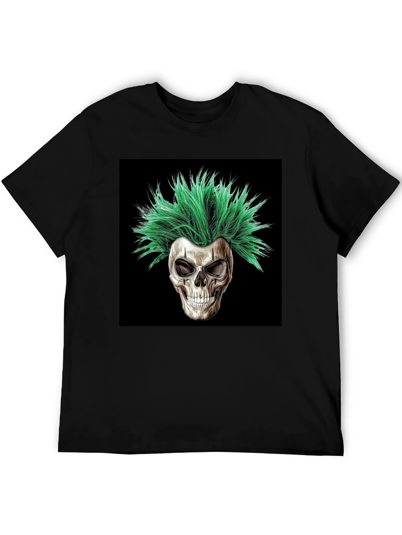 Skull with Green Hair T-Shirt