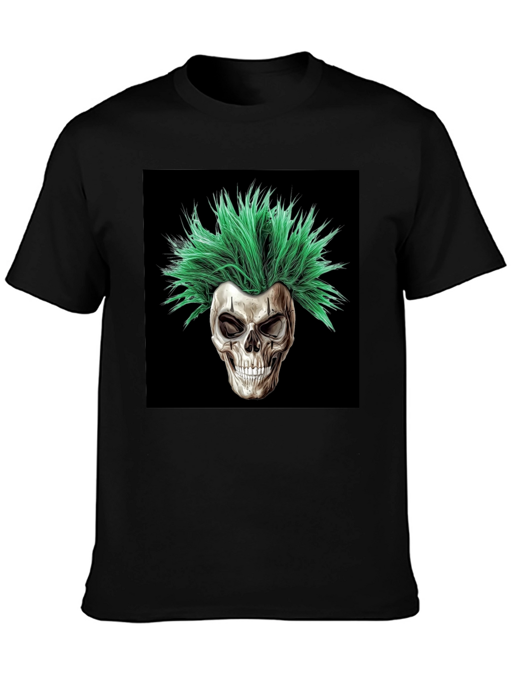 Skull with Green Hair T-Shirt