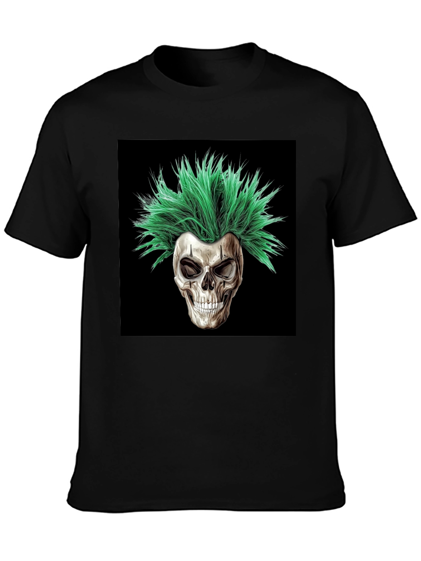 Skull with Green Hair T-Shirt
