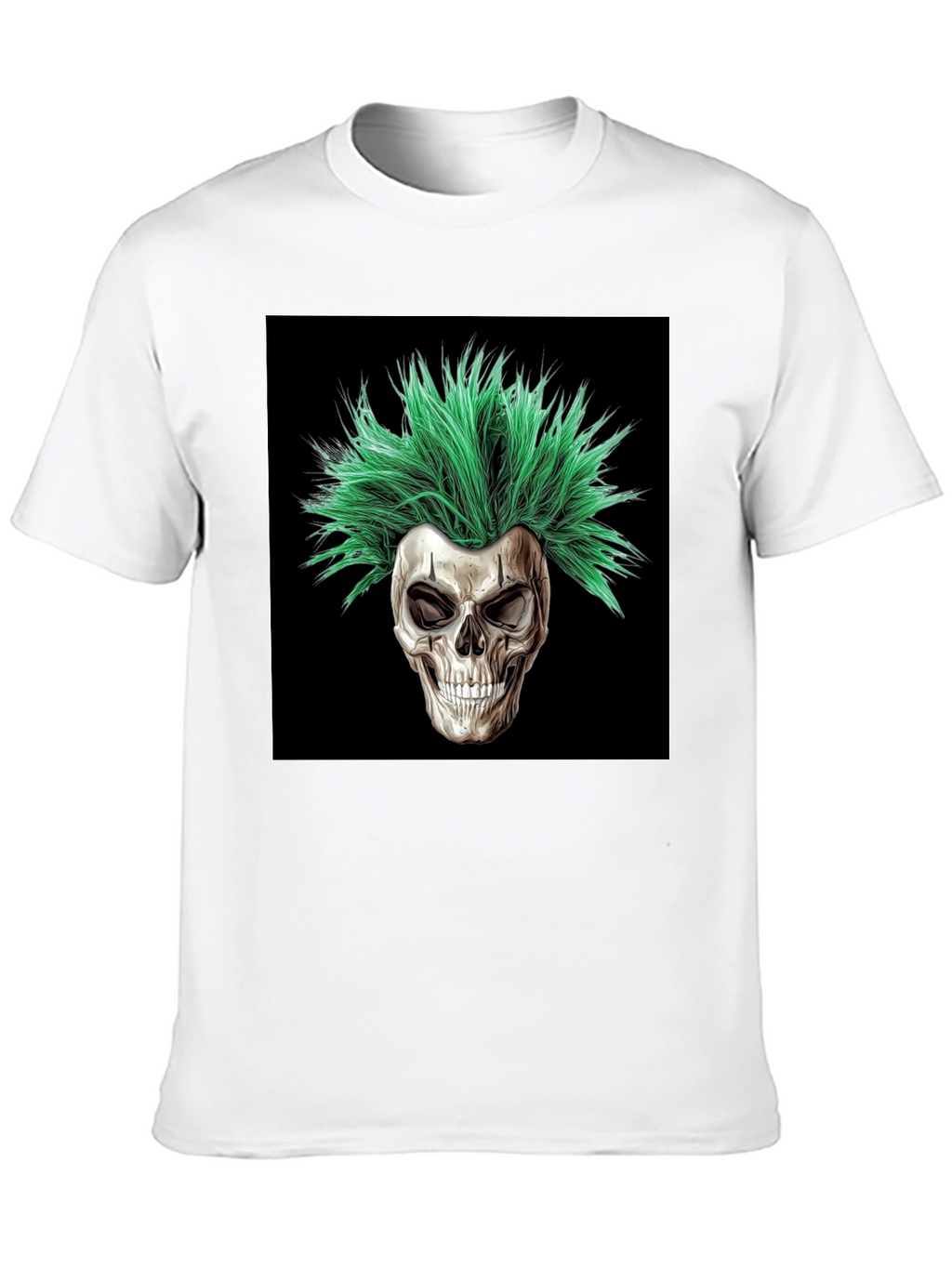 Skull with Green Hair T-Shirt