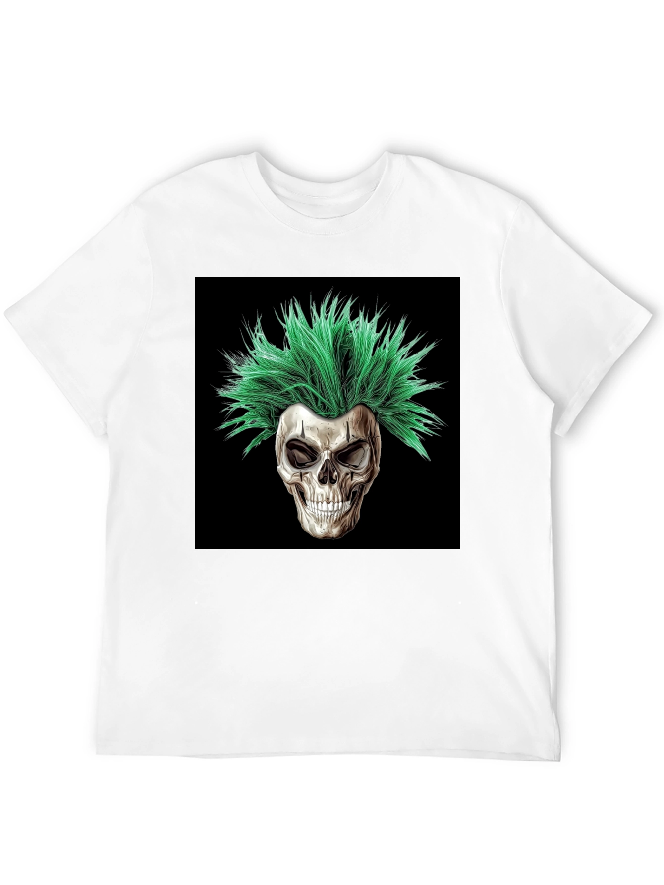 Skull with Green Hair T-Shirt