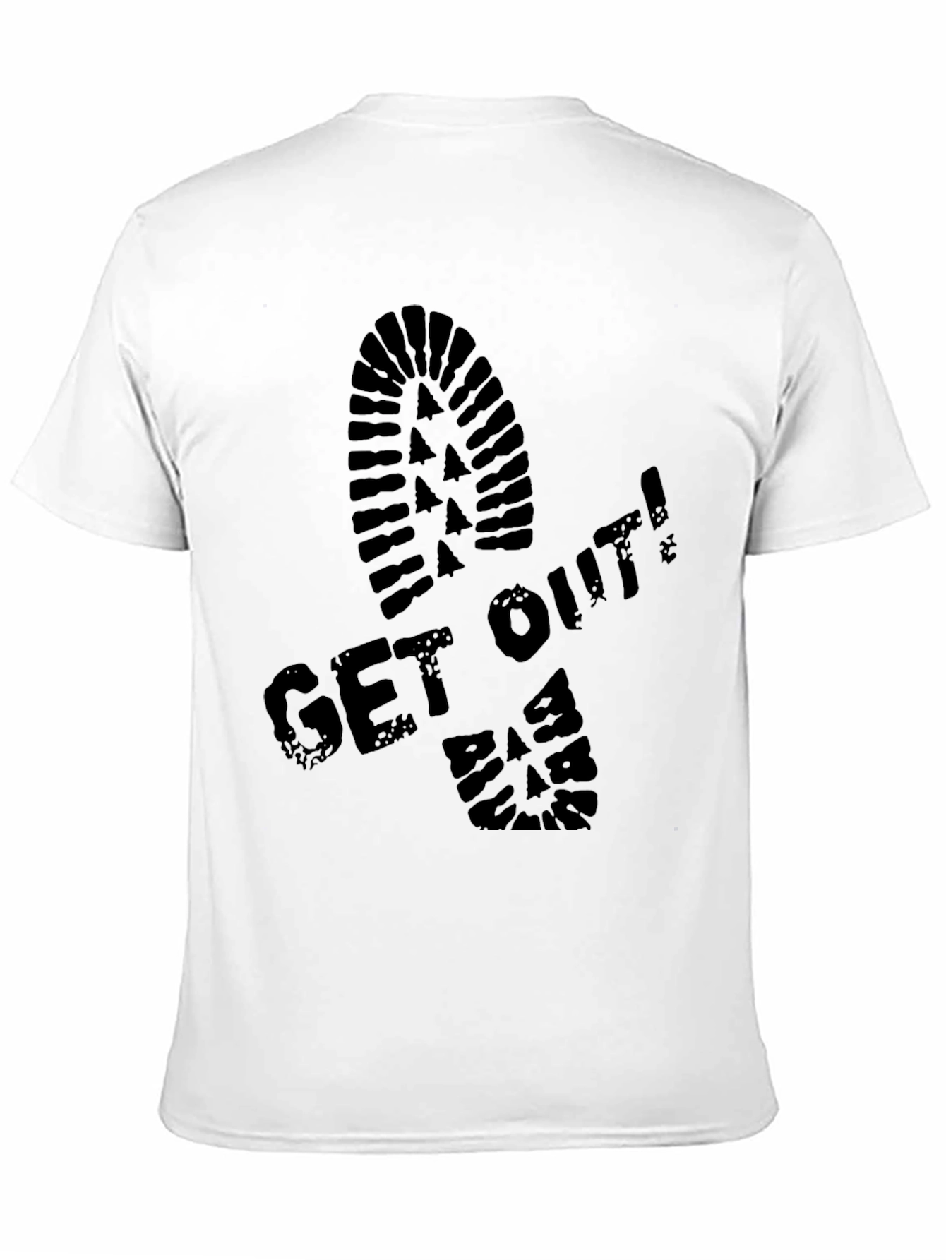Get Out! Graphic Print Crew Neck T-Shirt