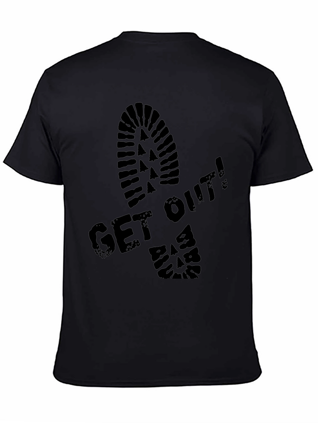 Get Out! Graphic Print Crew Neck T-Shirt