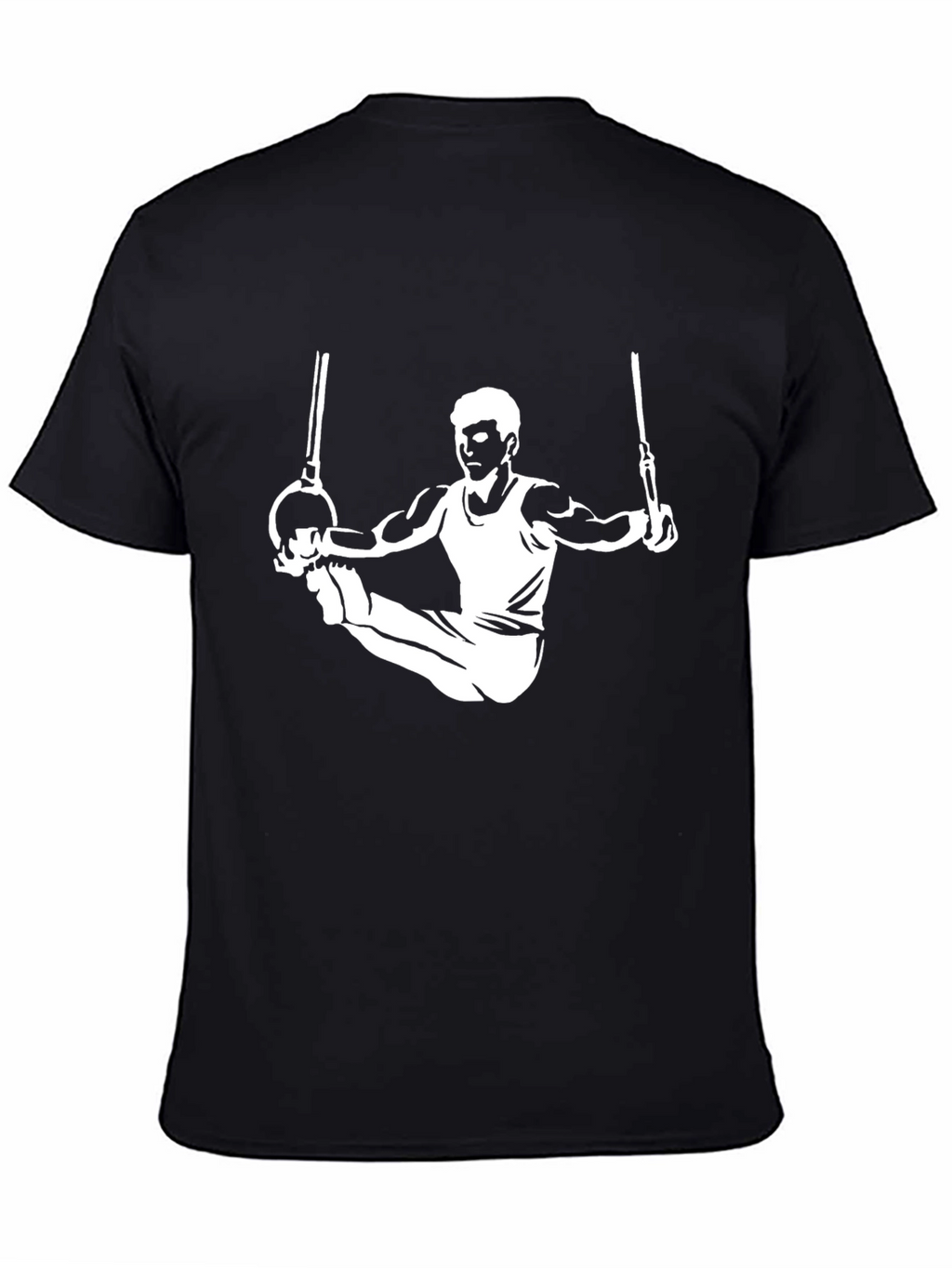 Gymnast on Rings Graphic T-Shirt - Athletic Style
