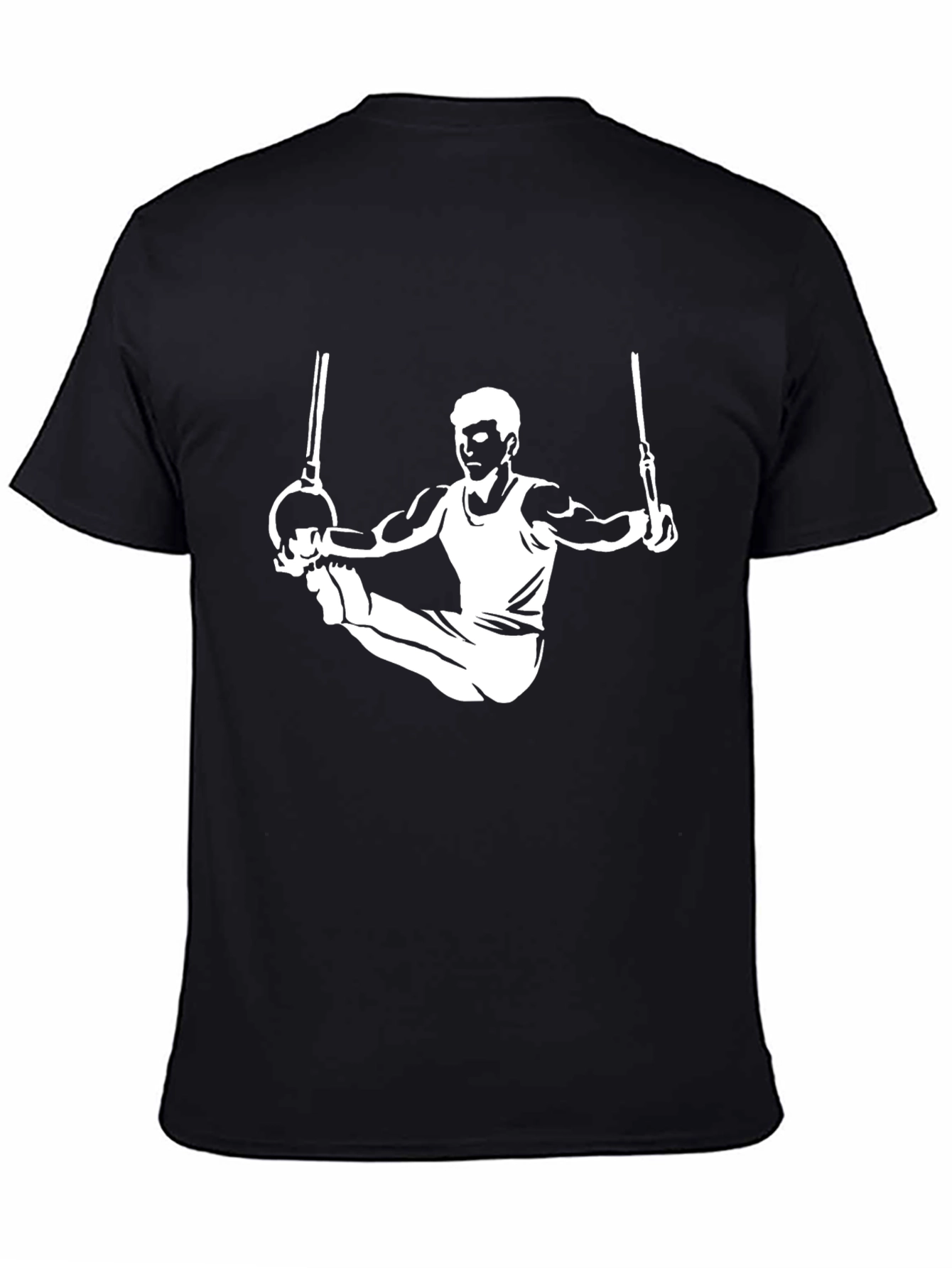 Gymnast on Rings Graphic T-Shirt - Athletic Style