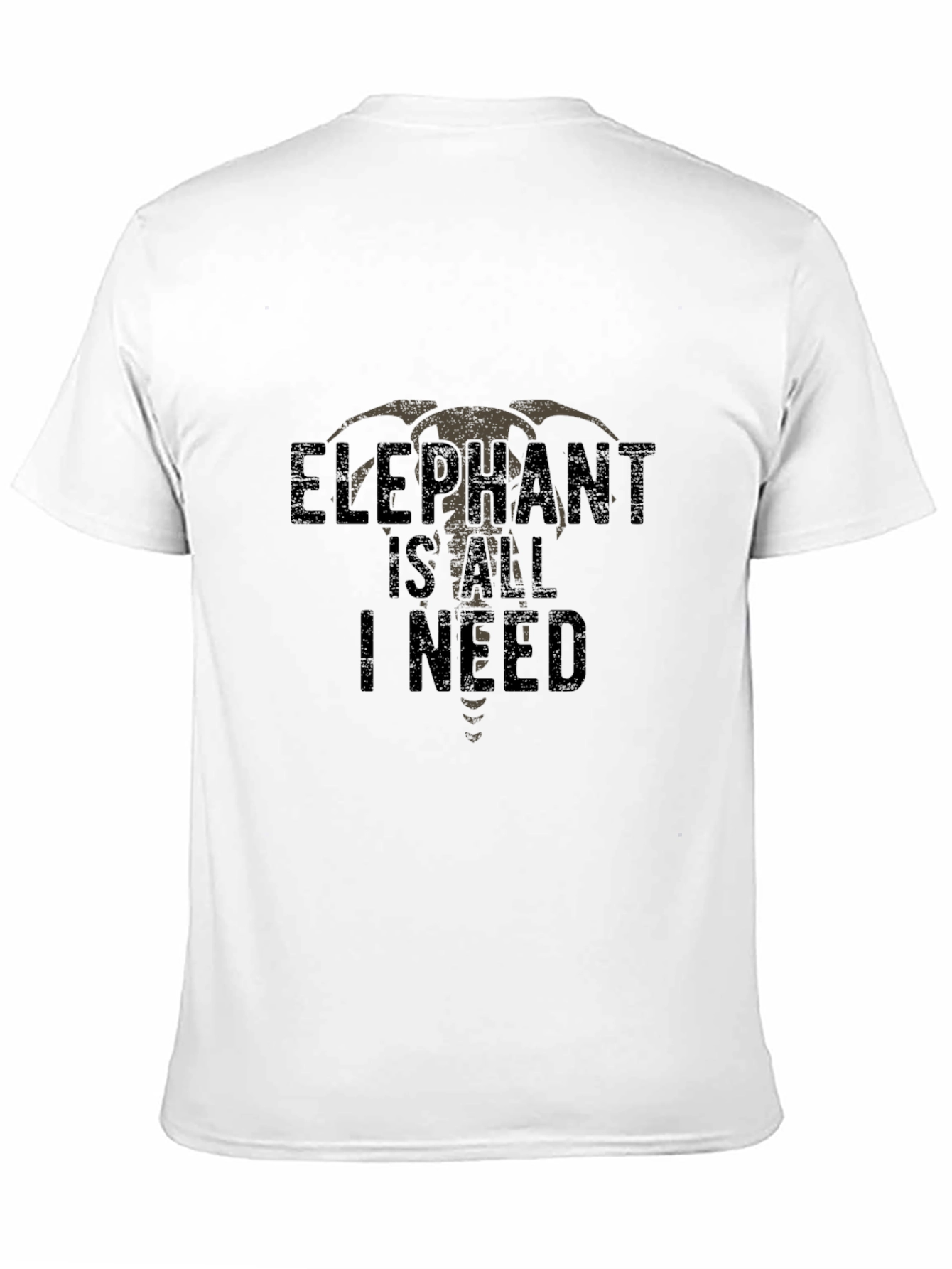 Elephant Is All I Need Graphic Tee - Black Casual Shirt