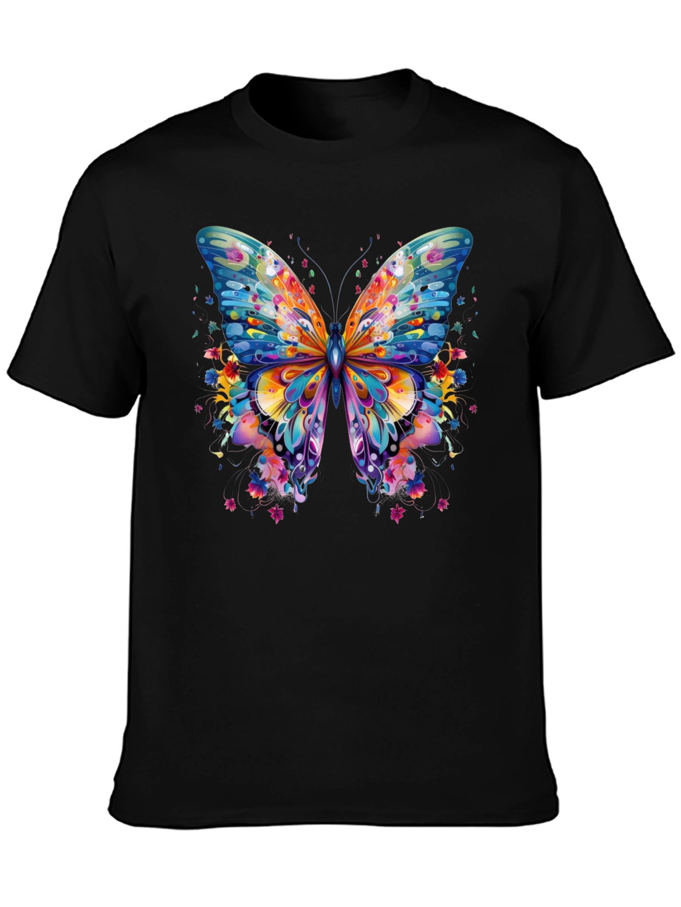 Butterfly Graphic Tee - Vibrant Colorful Design