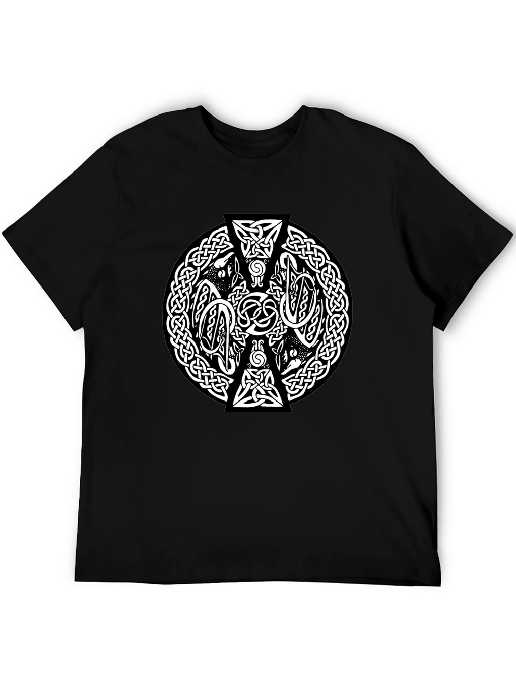 Celtic Knot Wolf T-Shirt - Black