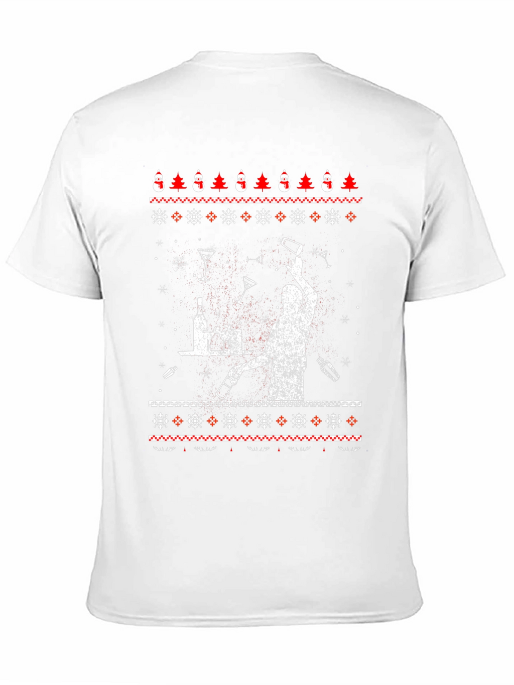Bartender Ugly Christmas Sweater Graphic T-Shirt