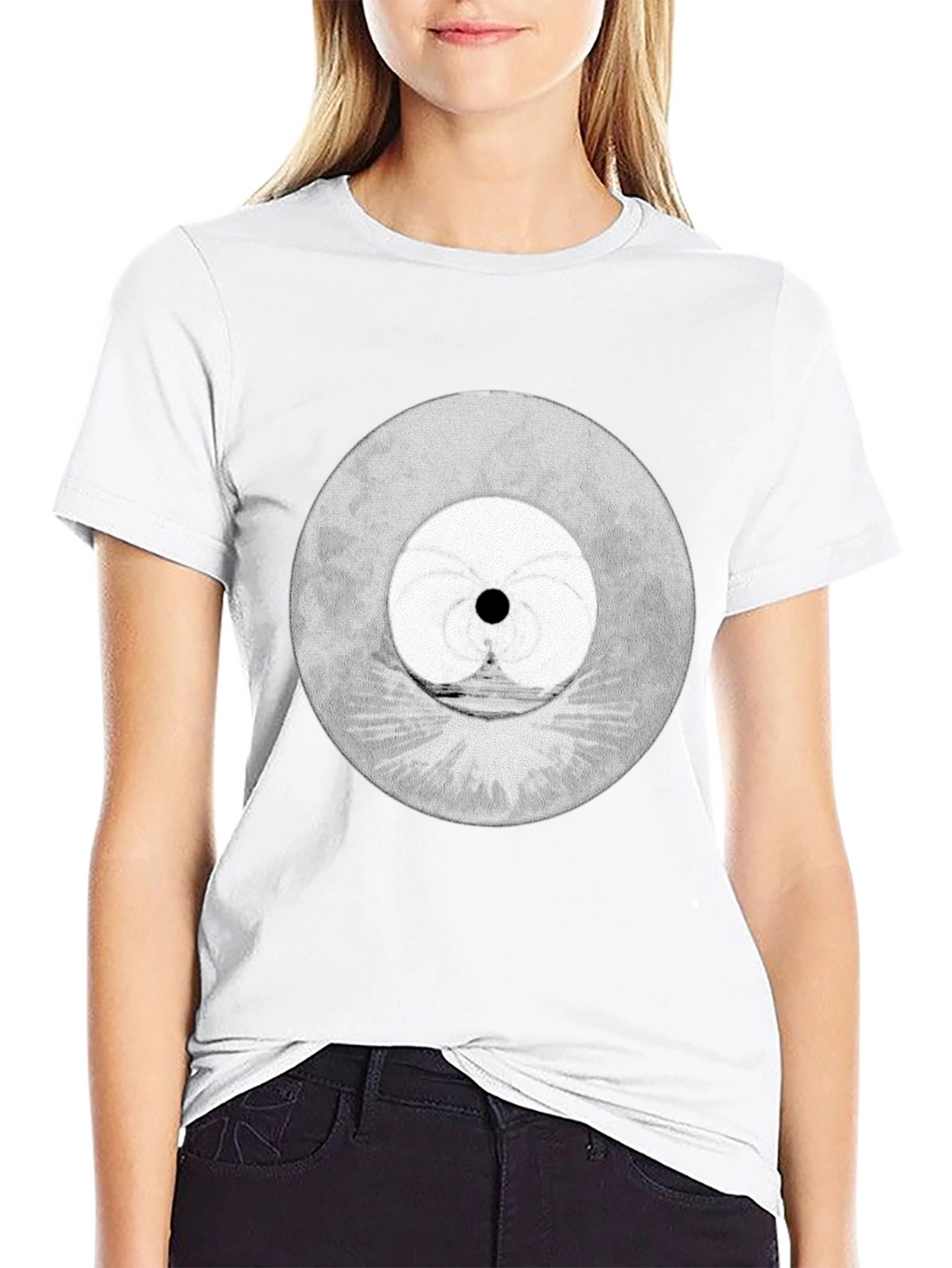 Mens Graphic Tee - Abstract Moon Design