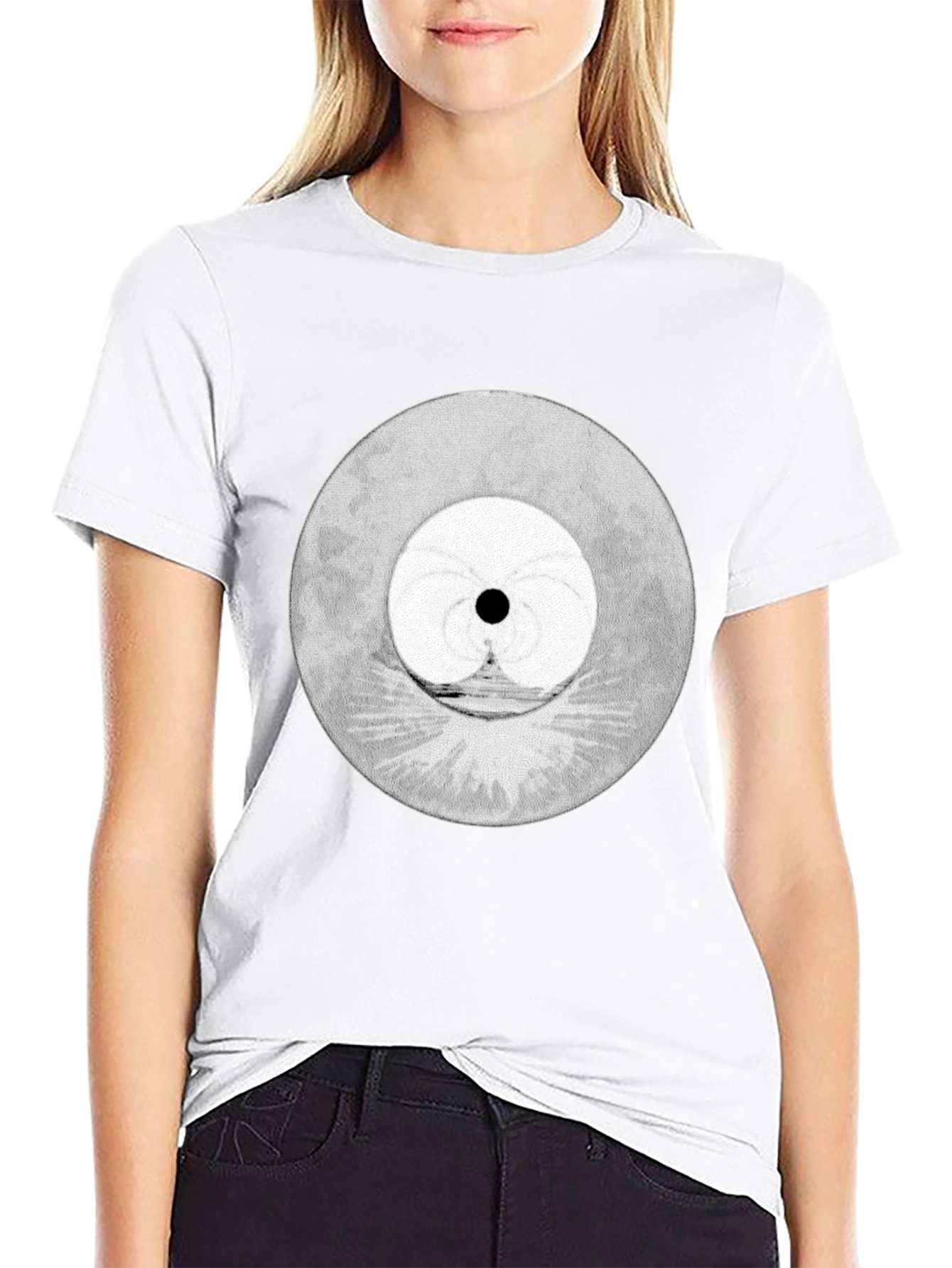 Mens Graphic Tee - Abstract Moon Design