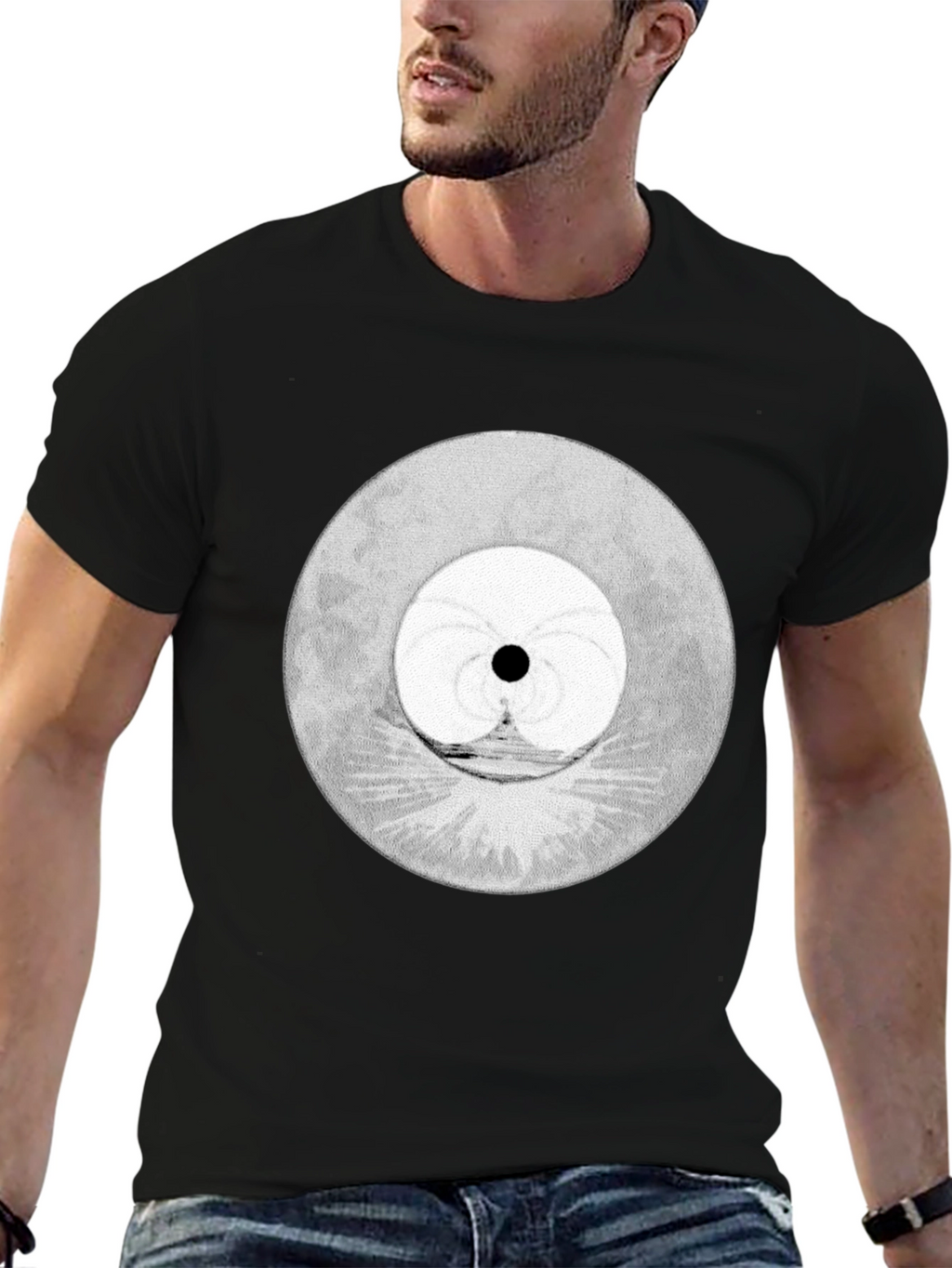 Mens Graphic Tee - Abstract Moon Design