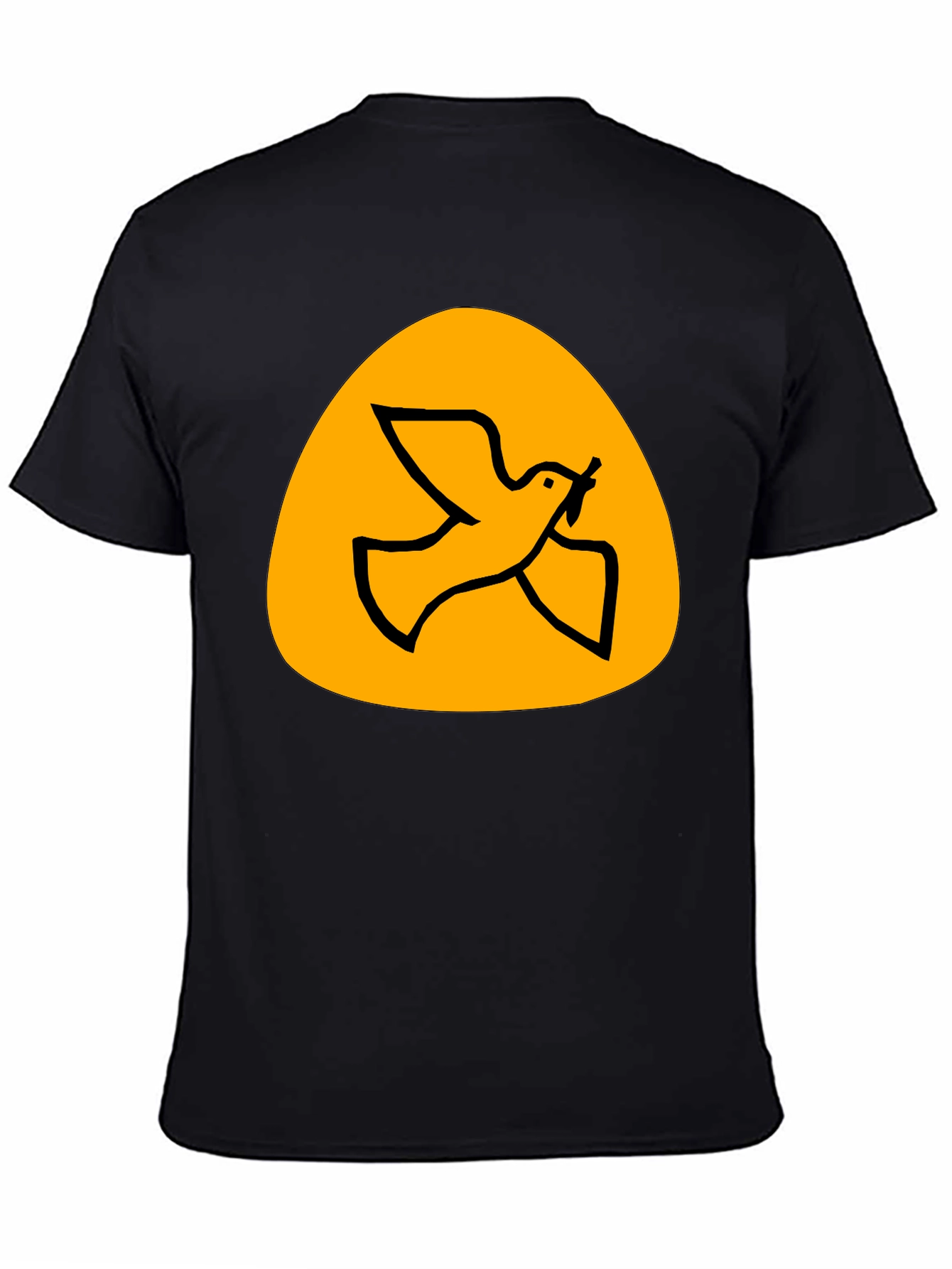 Peace Dove Graphic Tee - Black Cotton T-Shirt