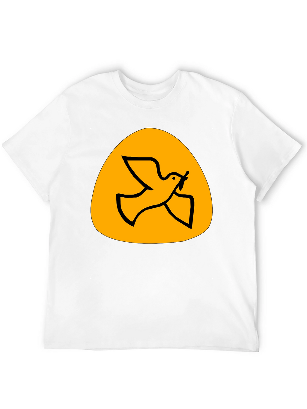 Peace Dove Graphic Tee - Black Cotton T-Shirt