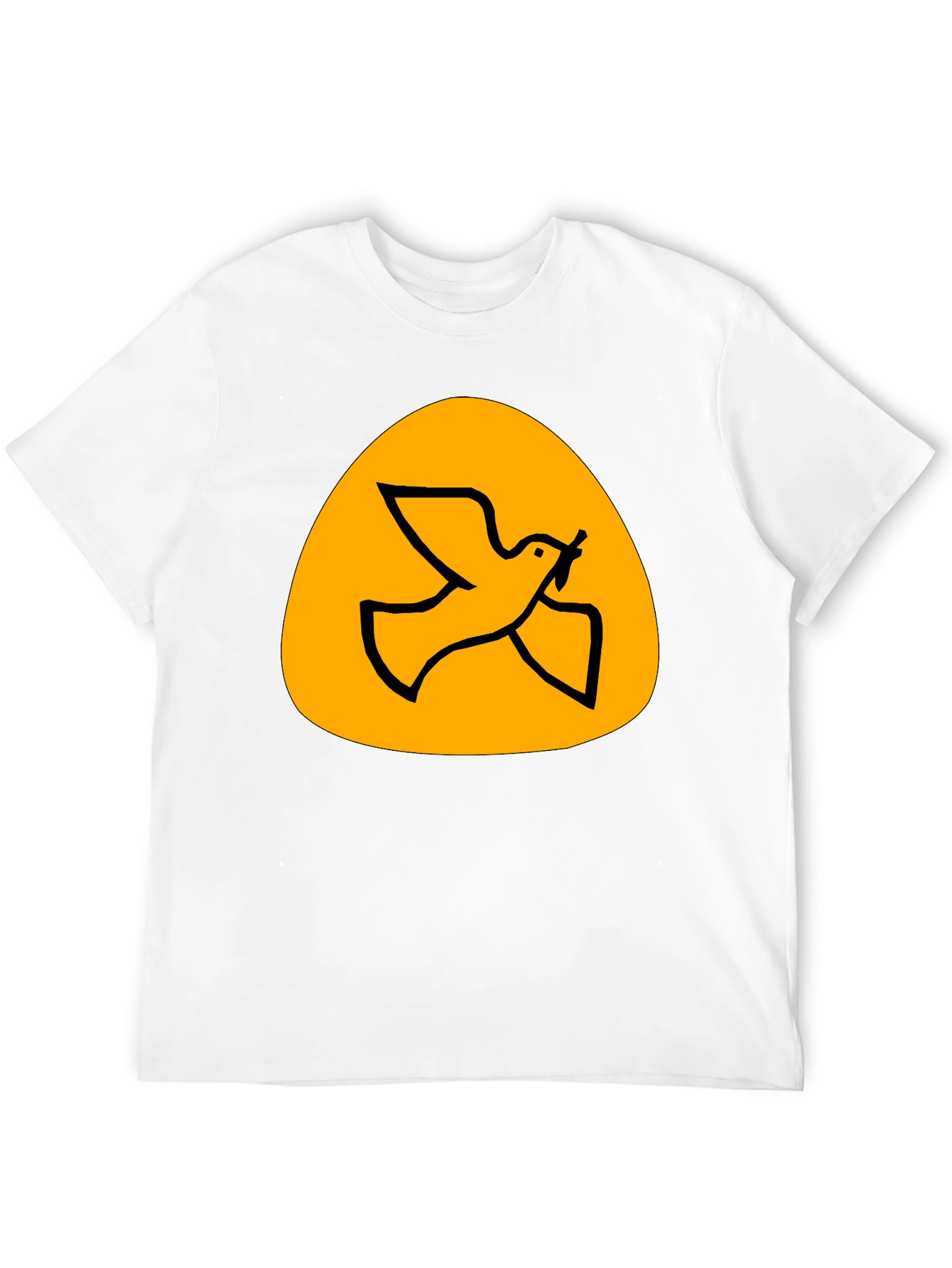 Peace Dove Graphic Tee - Black Cotton T-Shirt