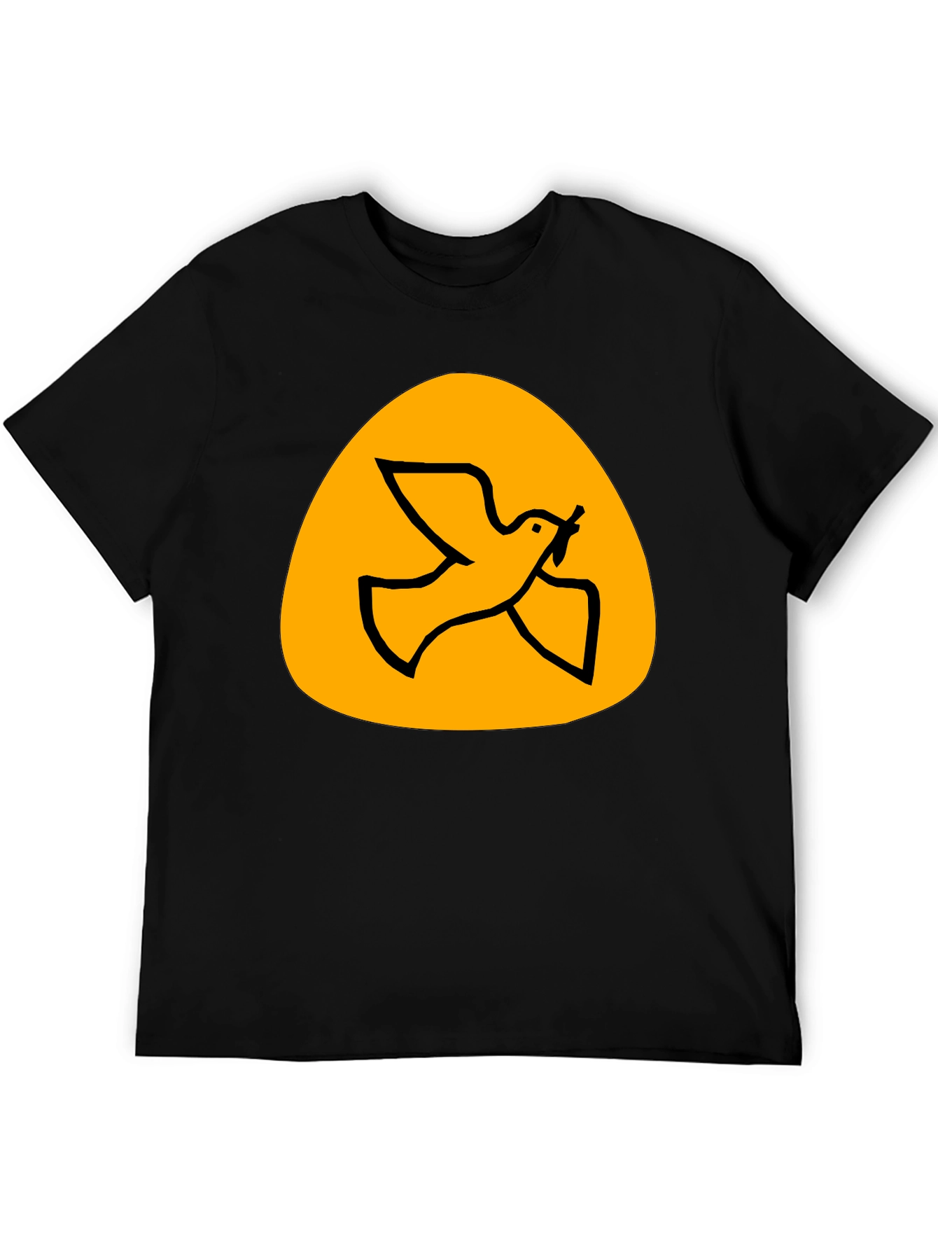 Peace Dove Graphic Tee - Black Cotton T-Shirt