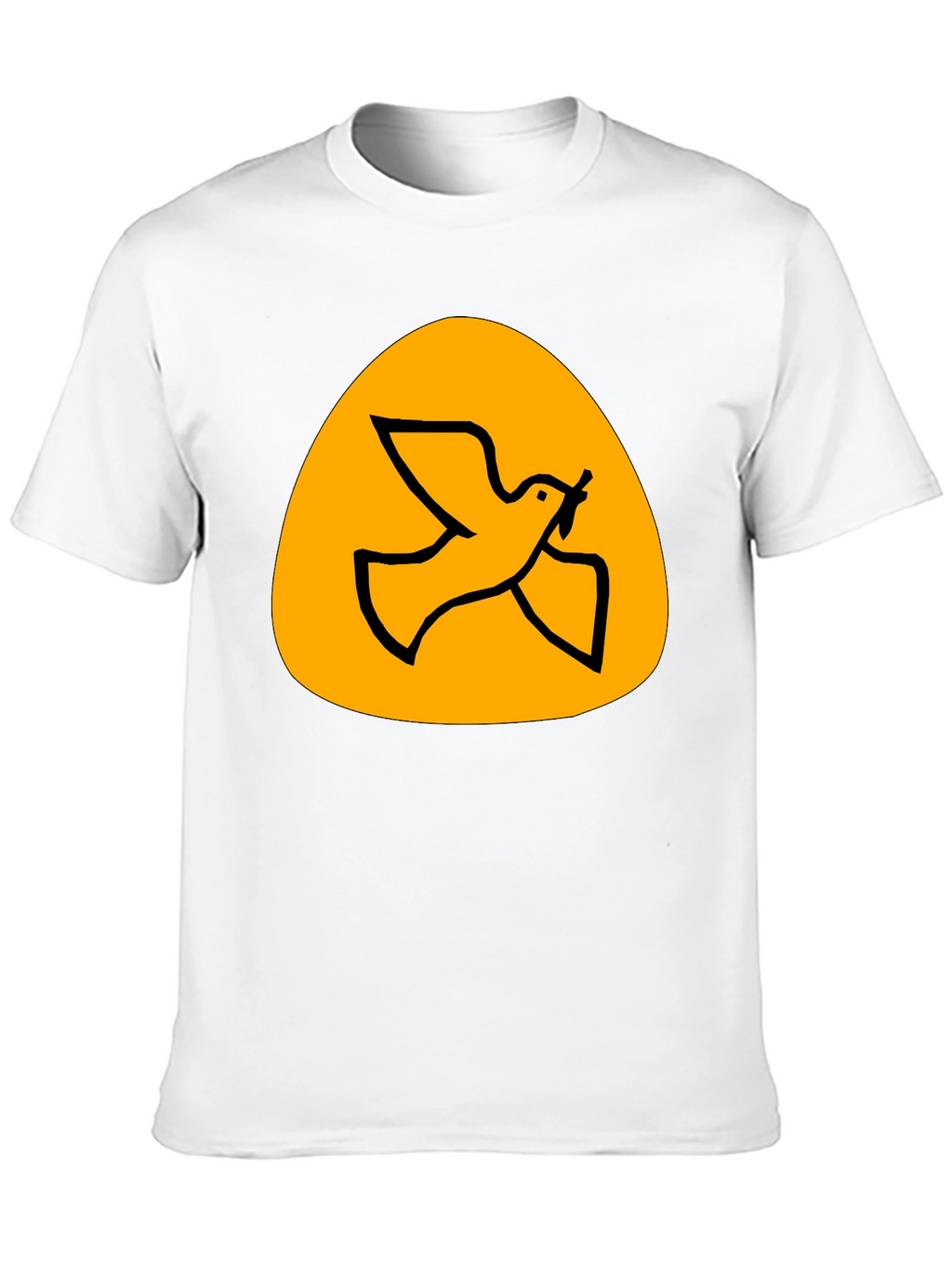 Peace Dove Graphic Tee - Black Cotton T-Shirt