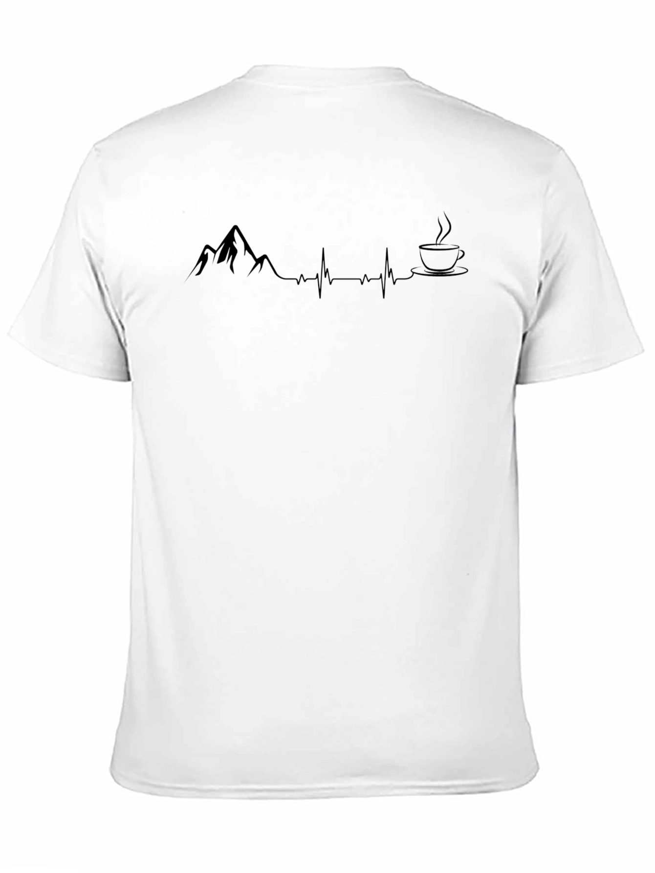 Mountain Coffee Heartbeat T-Shirt - Adventure Design