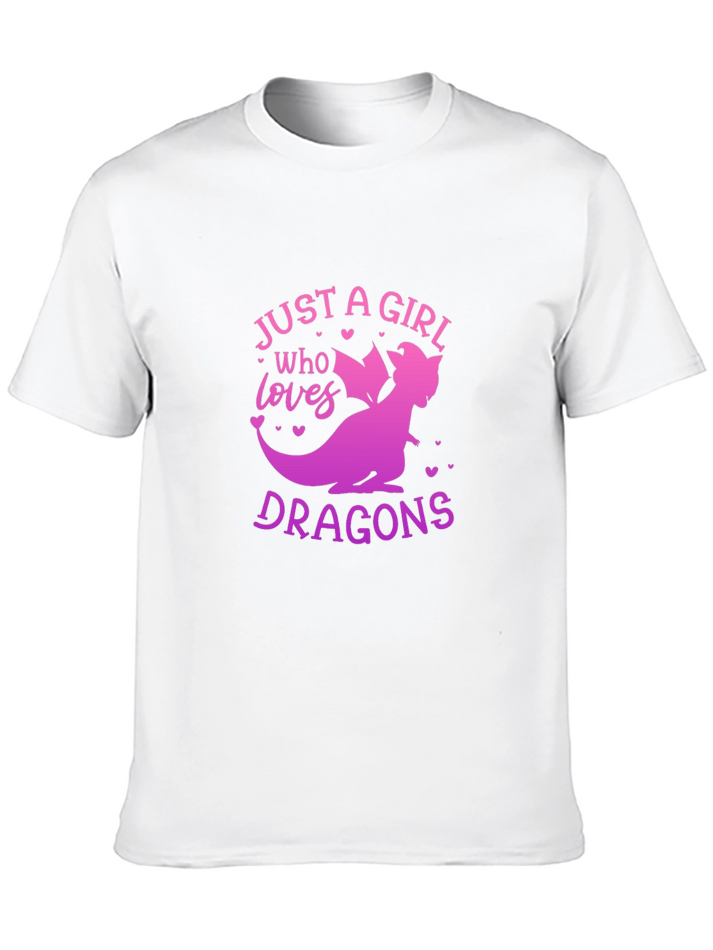 Girl Who Loves Dragons Graphic T-Shirt