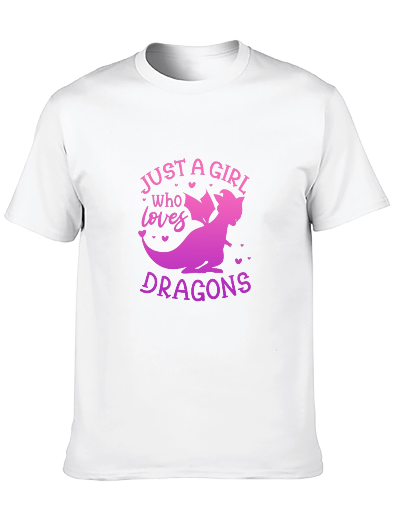 Girl Who Loves Dragons Graphic T-Shirt