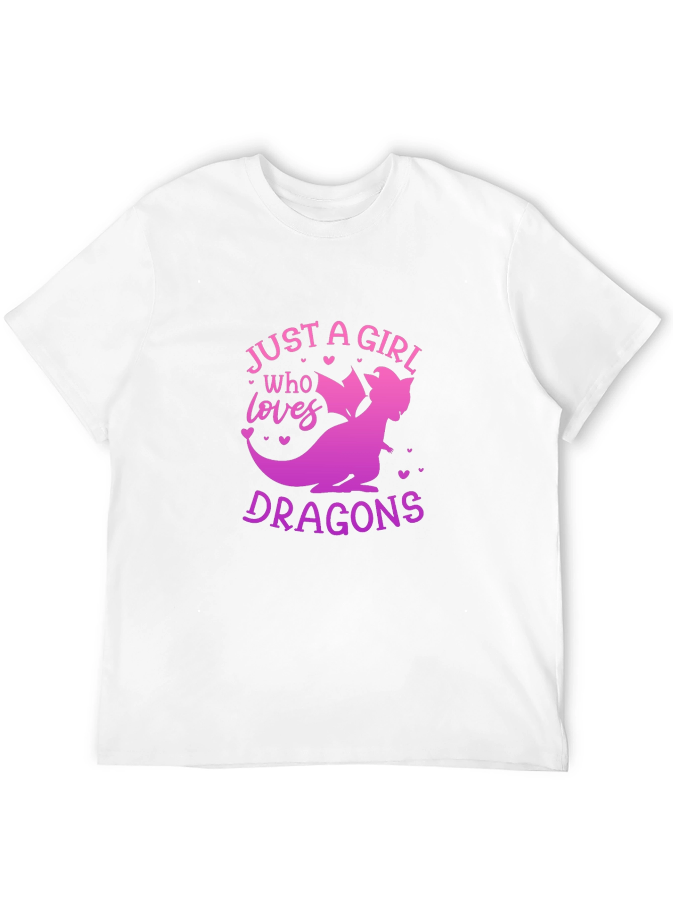 Girl Who Loves Dragons Graphic T-Shirt