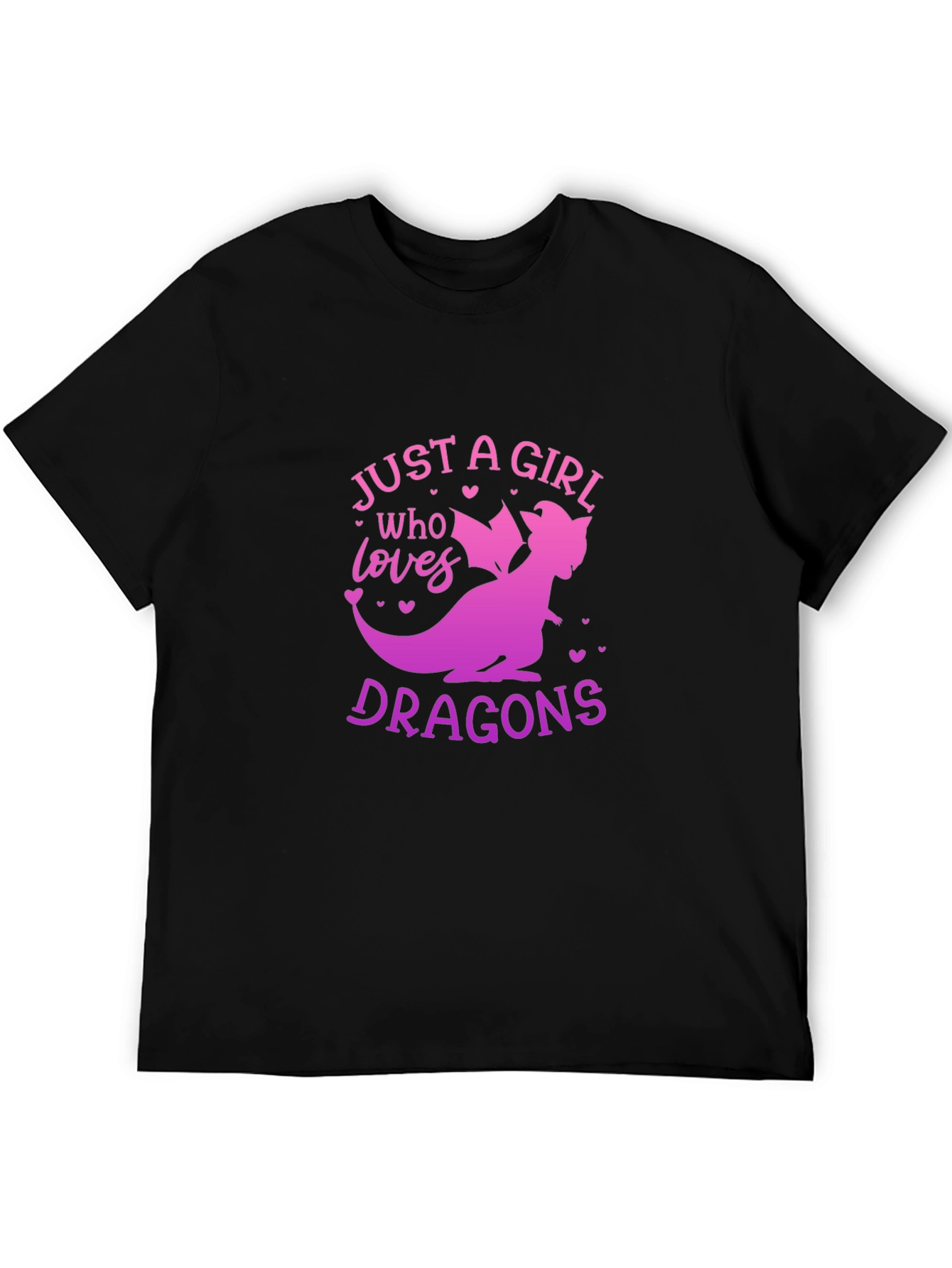 Girl Who Loves Dragons Graphic T-Shirt