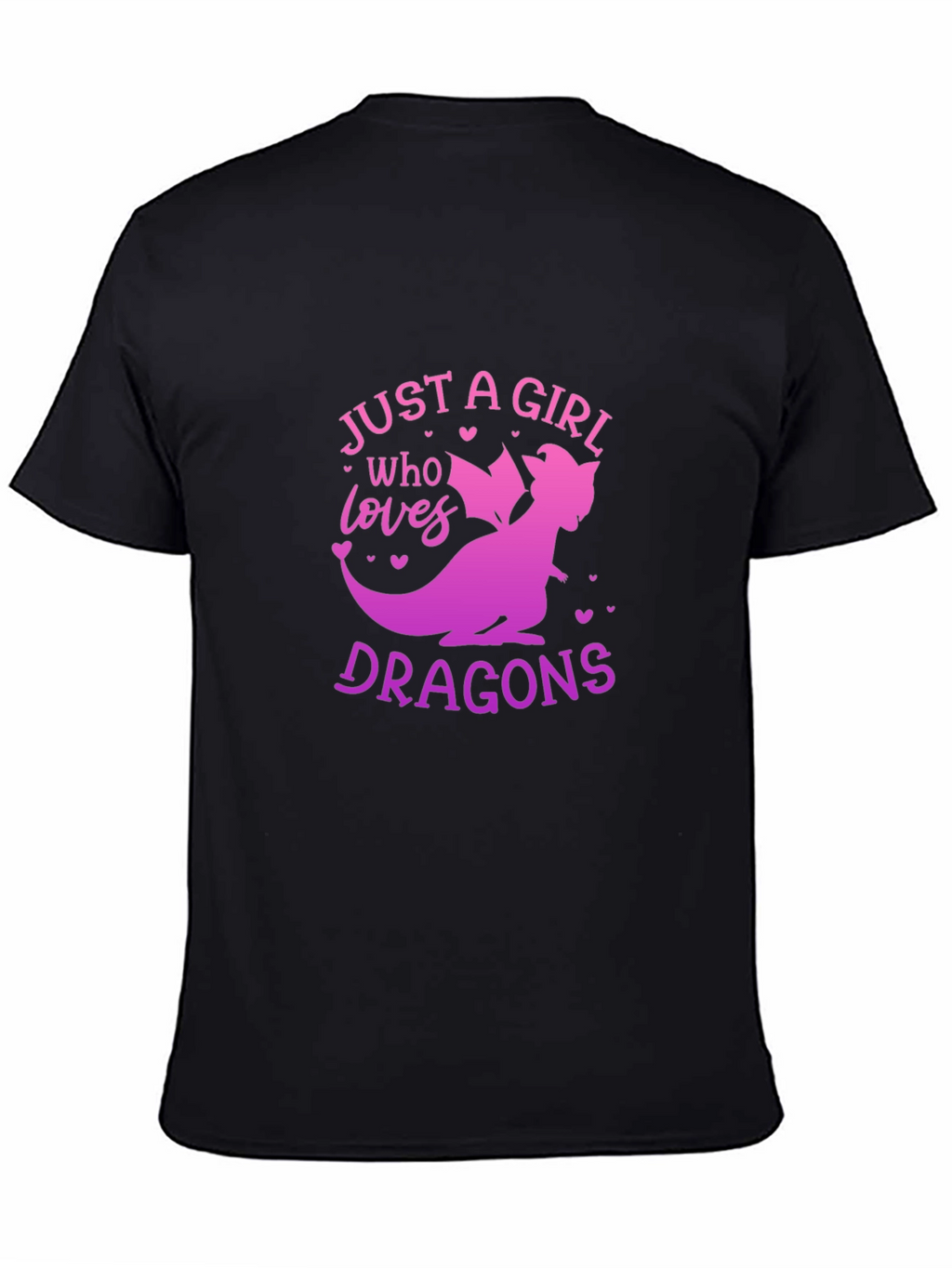 Girl Who Loves Dragons Graphic T-Shirt