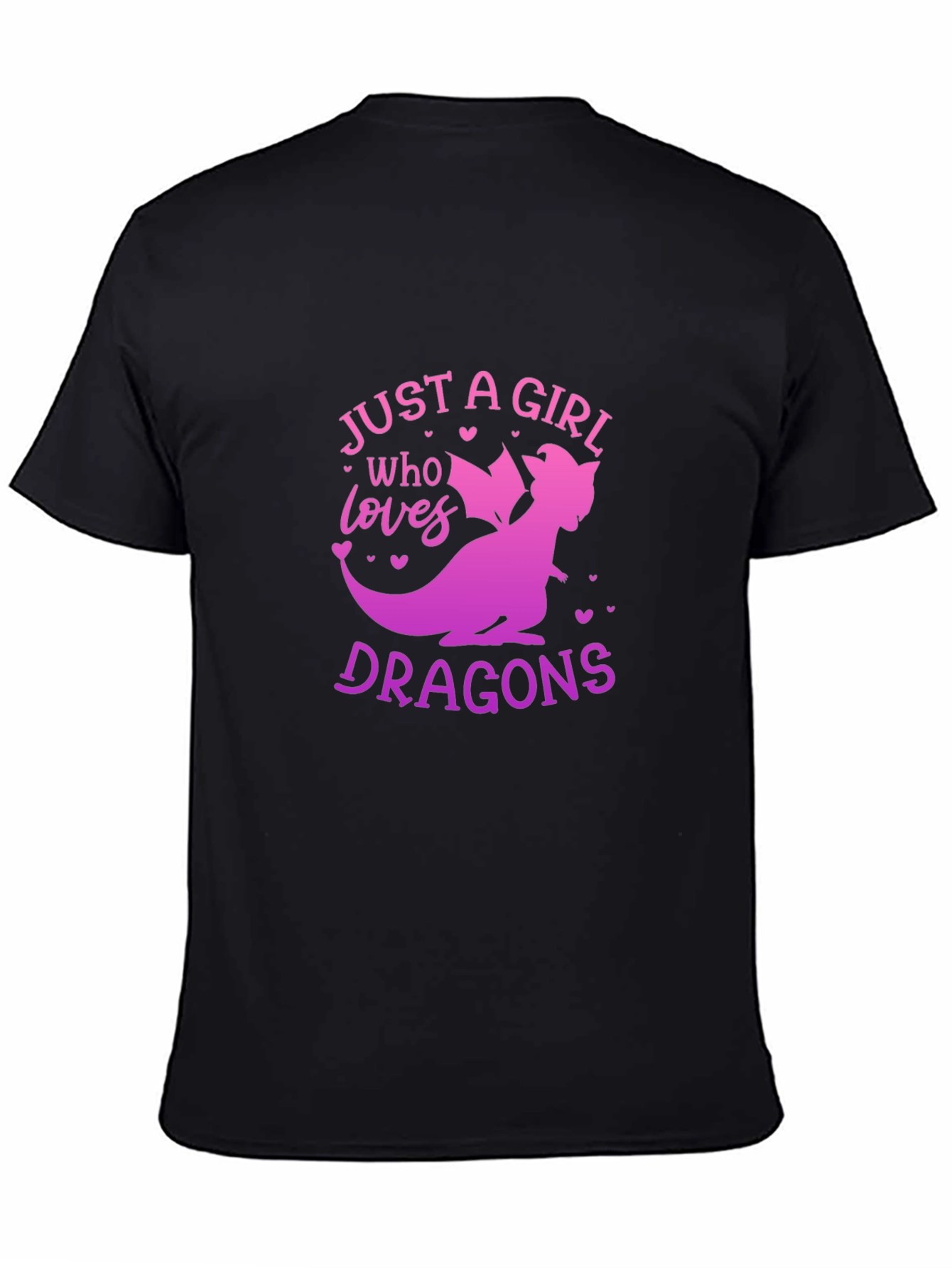 Girl Who Loves Dragons Graphic T-Shirt
