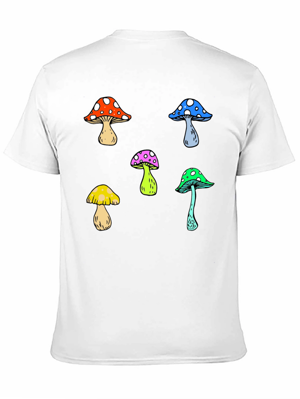 Funky Mushroom Graphic Tee - Unisex Black T-Shirt