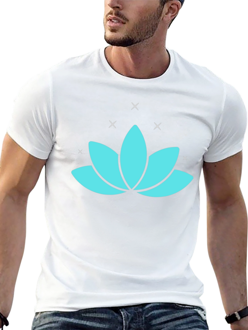 Lotus Flower Graphic Tee - Black
