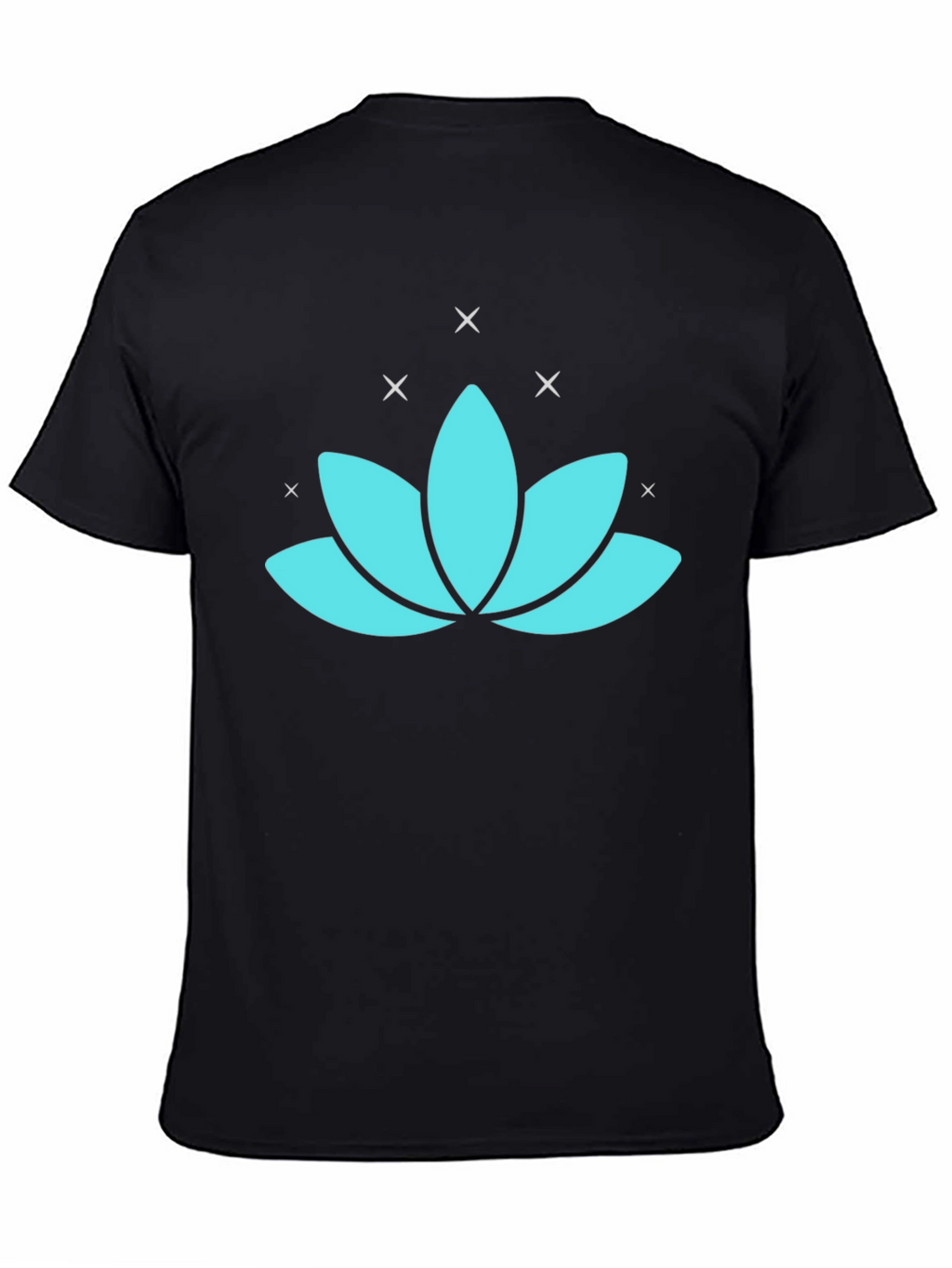 Lotus Flower Graphic Tee - Black