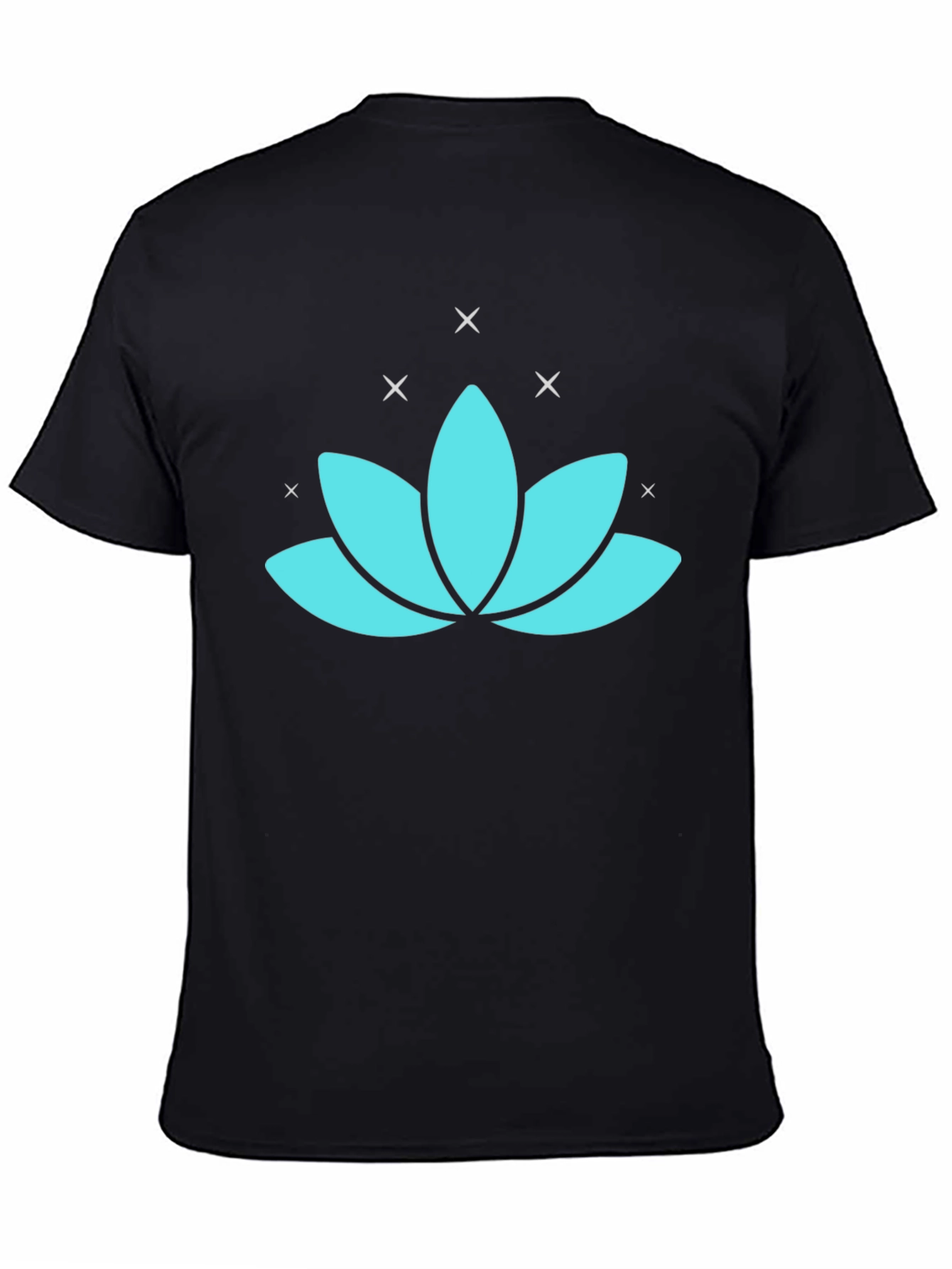 Lotus Flower Graphic Tee - Black