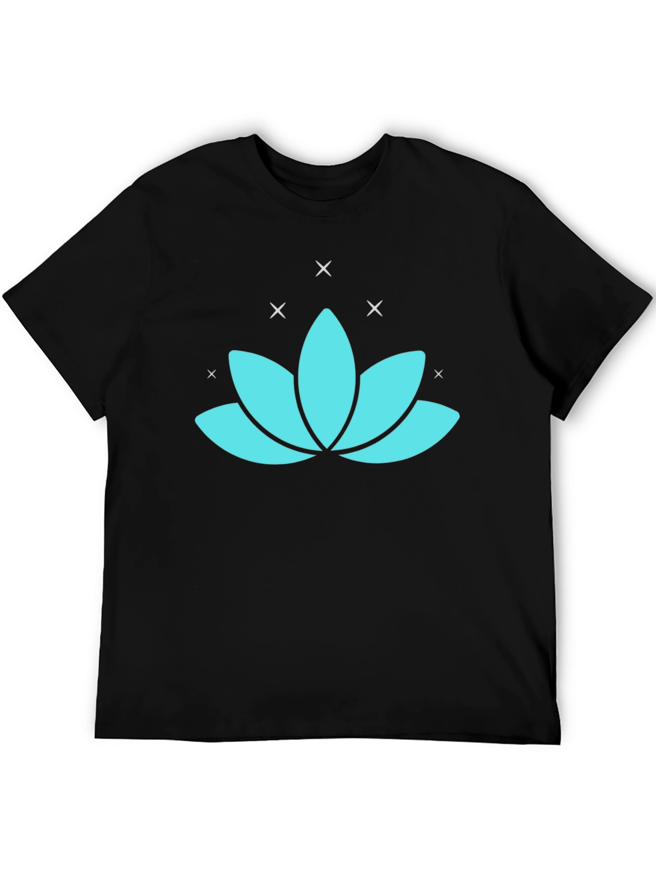 Lotus Flower Graphic Tee - Black