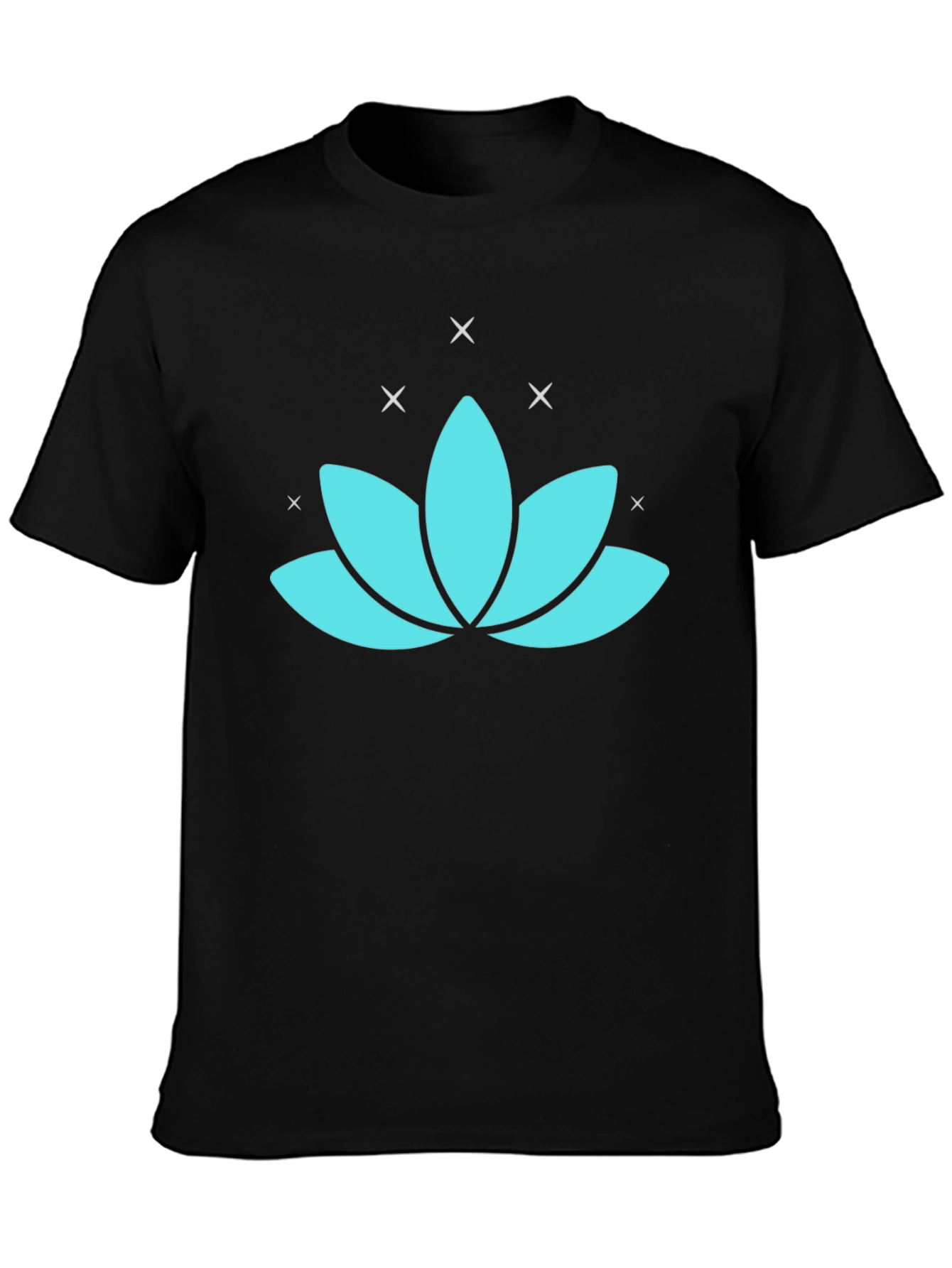 Lotus Flower Graphic Tee - Black