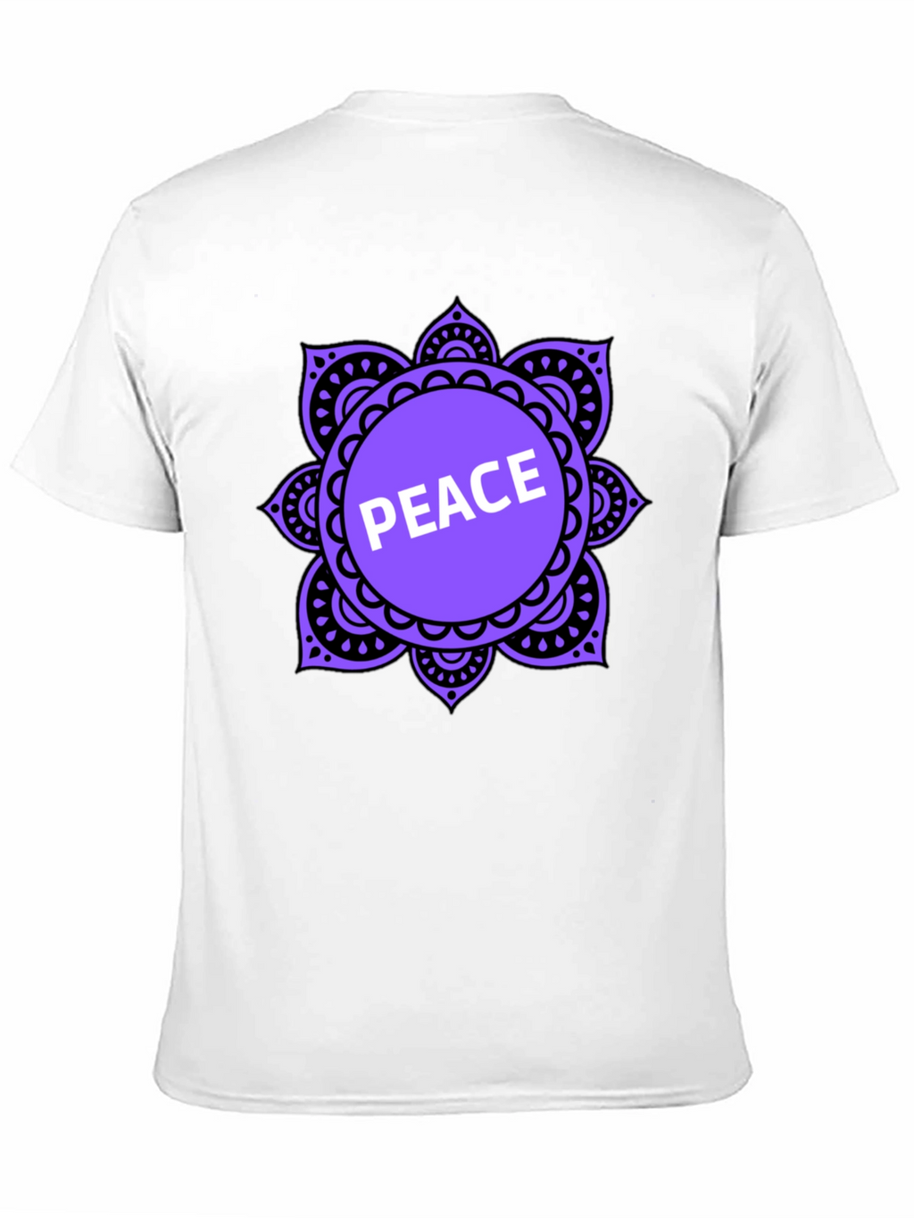 Peace Mandala T-Shirt - Black Casual Tee