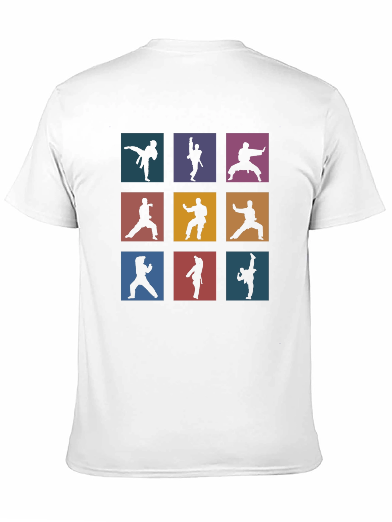 Martial Arts Silhouette Graphic Print T-Shirt