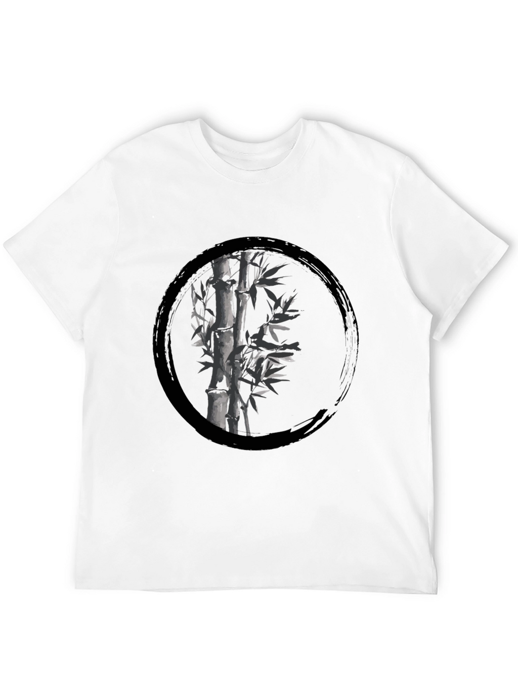 Zen Bamboo Circle Black T-Shirt