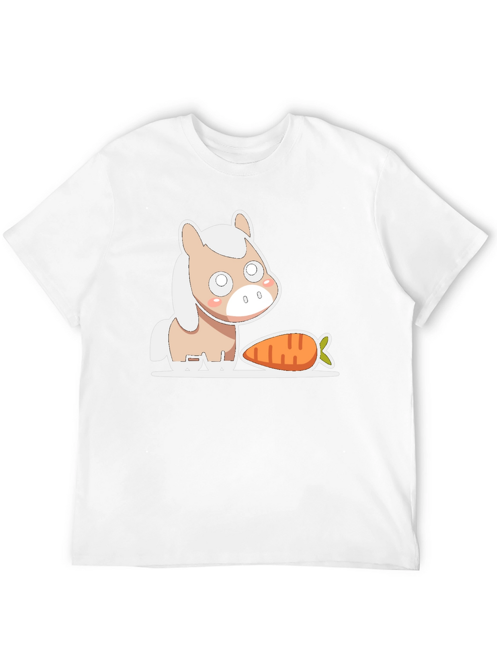 Cute Horse and Carrot Graphic Tee