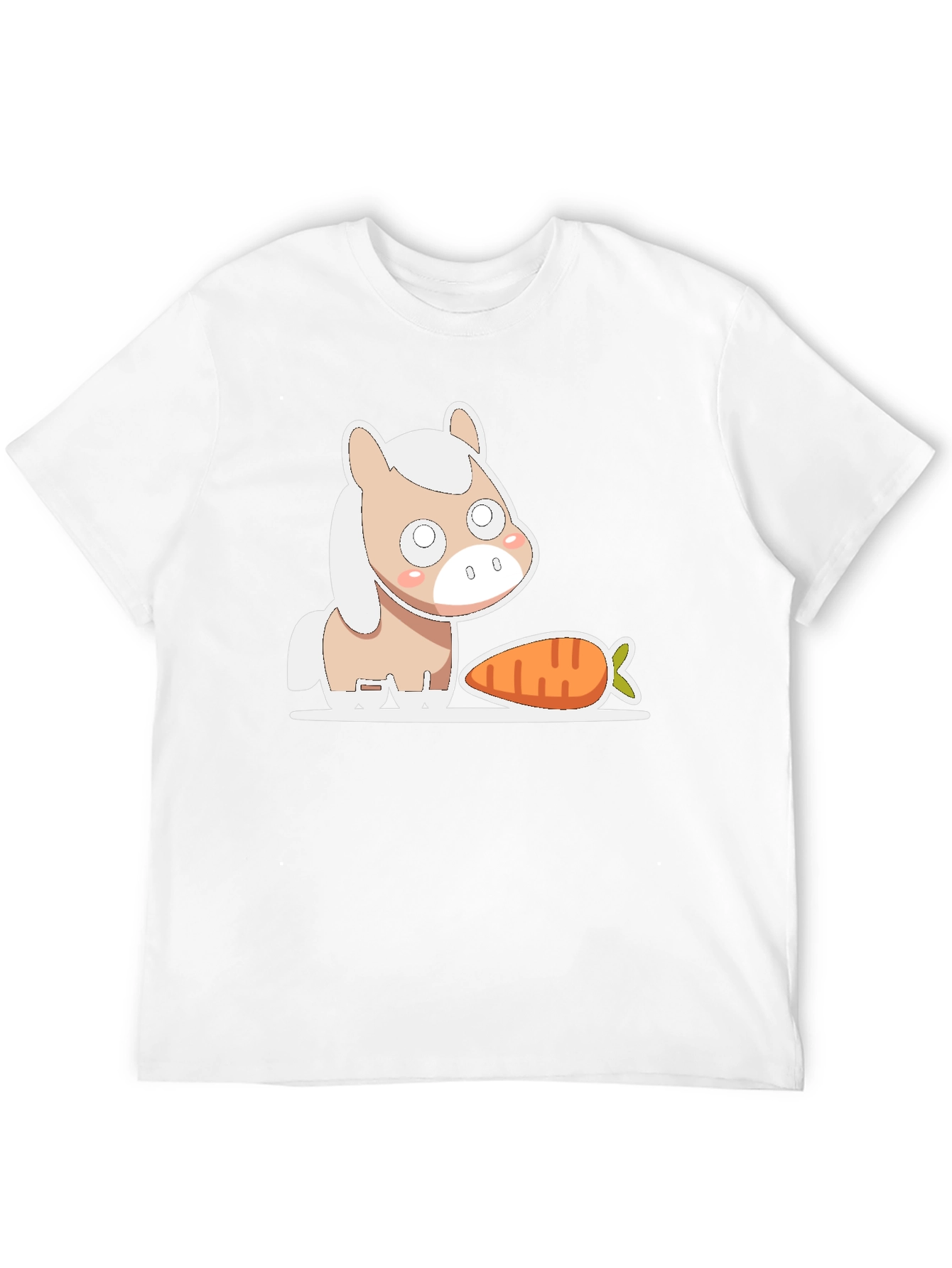 Cute Horse and Carrot Graphic Tee