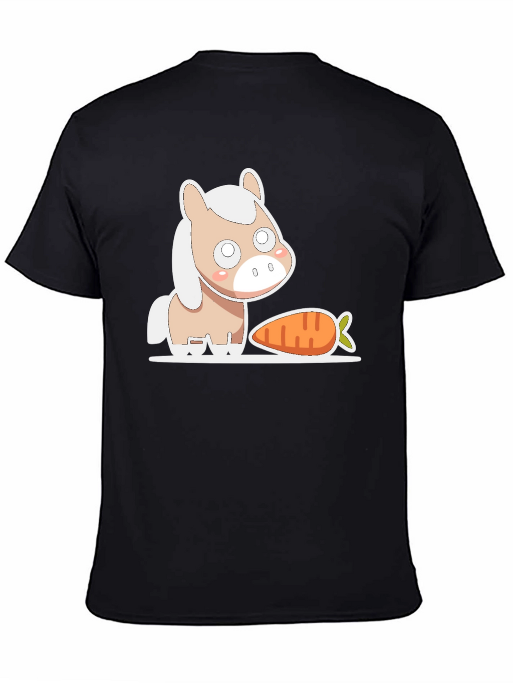 Cute Horse and Carrot Graphic Tee