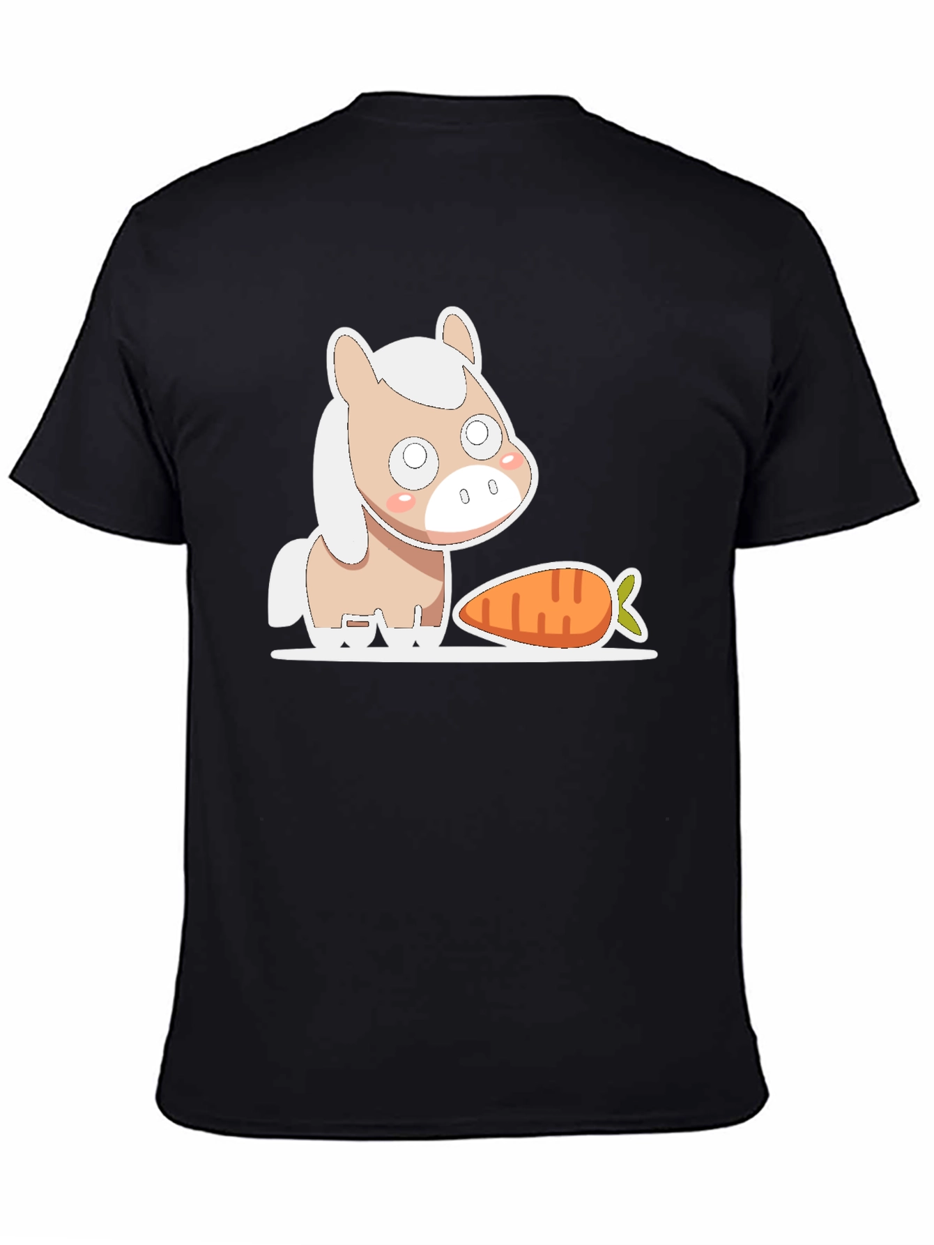 Cute Horse and Carrot Graphic Tee