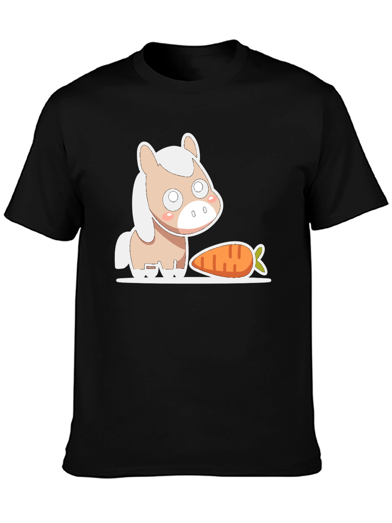 Cute Horse and Carrot Graphic Tee